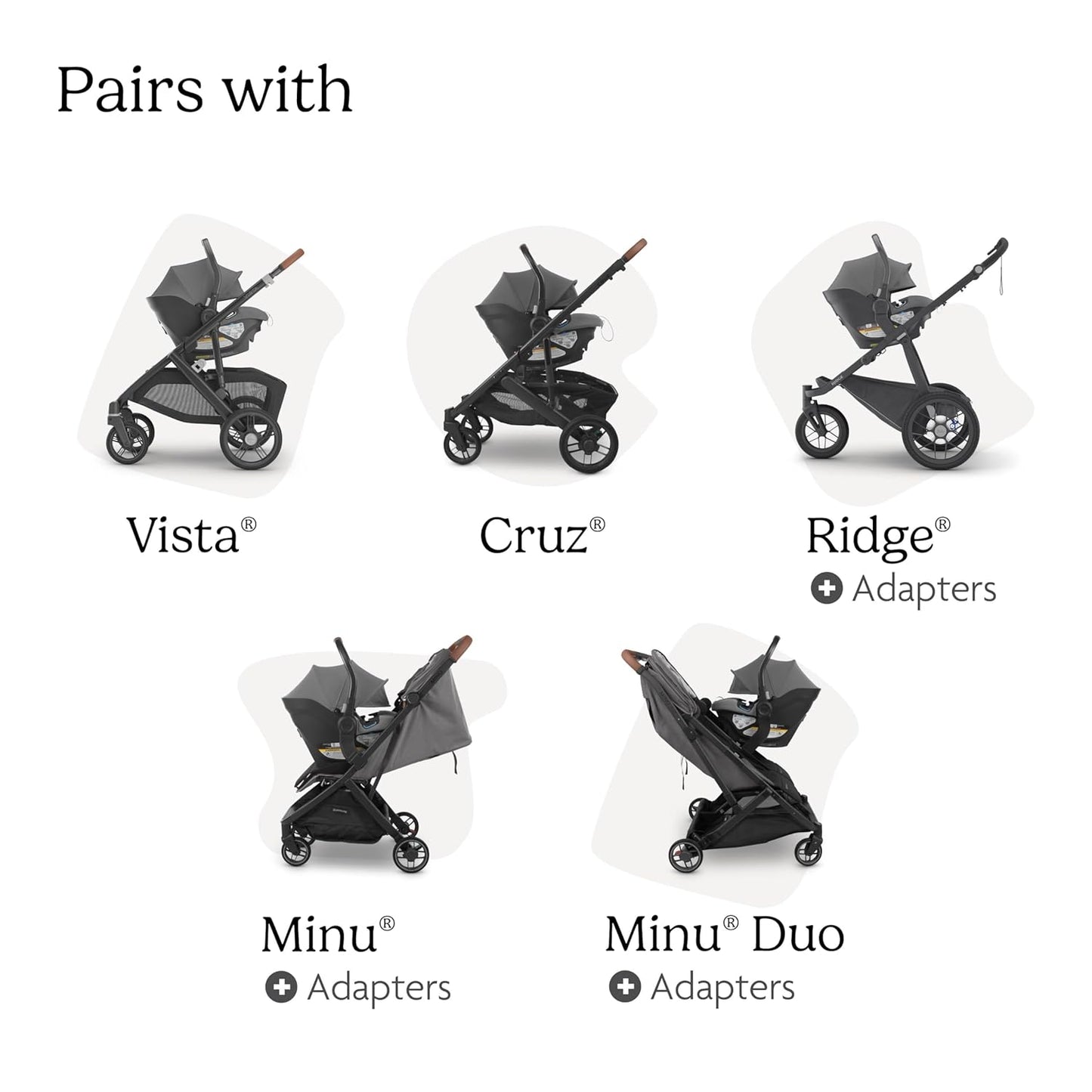 UPPAbaby Aria Lightweight Infant Car Seat/Just Under 6 lbs for Easy Portability/Base with Load Leg + Infant Insert Included/Direct Stroller Attachment/Anthony (Grey/Chestnut Leather)