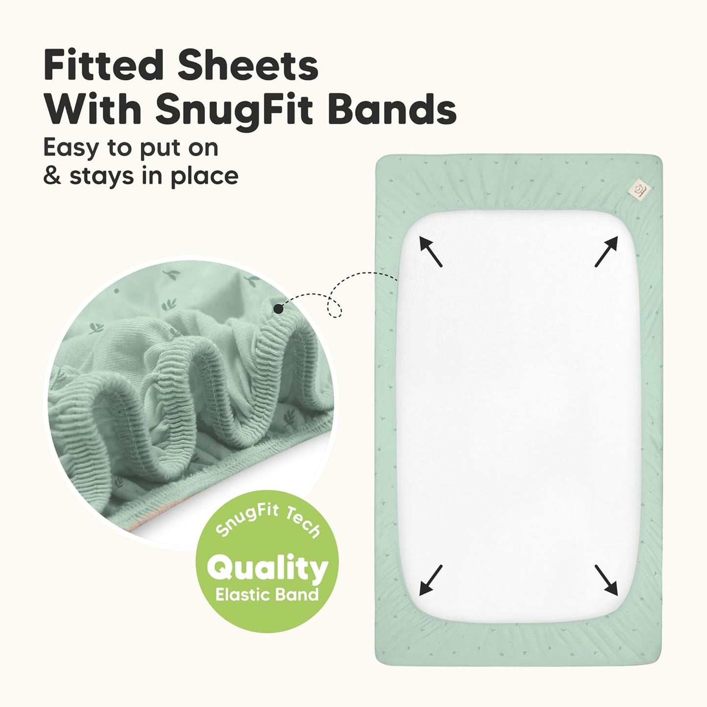 2-Pack Waterproof Baby Crib Sheets for Boys, Girls - 52x28 Viscose Derived from Bamboo Toddler Bed Sheet Neutral, Fitted Crib Mattress Protector Cover for Baby Bedding, Soft & Gentle (Beach Day)