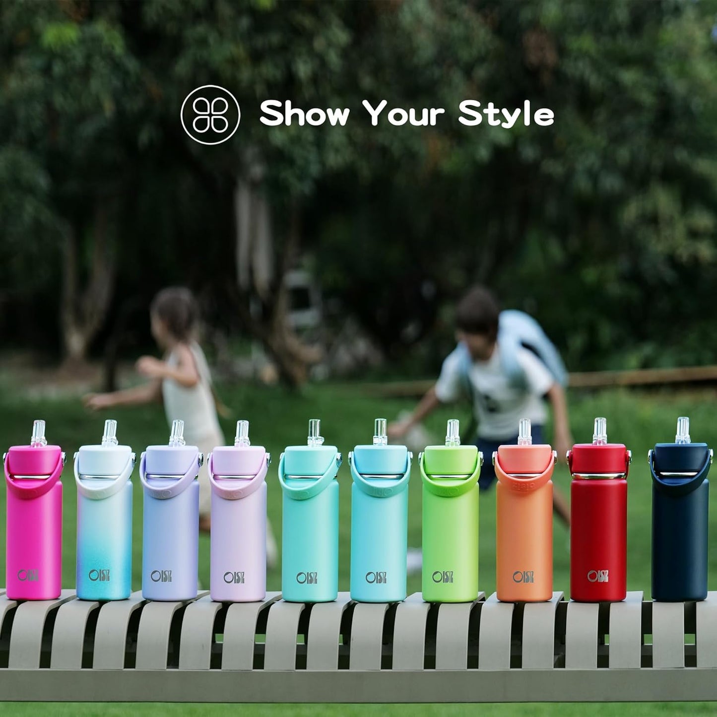 Kids Water Bottle with Straw Lid 10oz, Vacuum Insulated 316 Stainless Steel Water Bottles for Kids for School, Leakproof Water Bottle, BPA Free and Keep Cold for 24 Hours