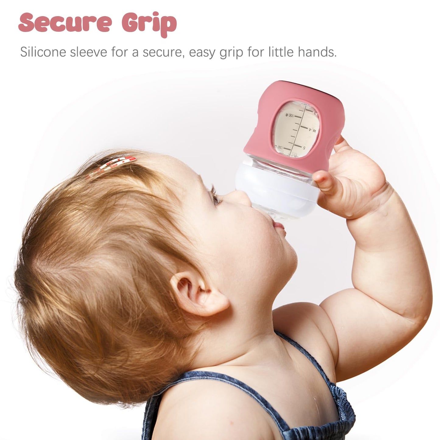 3 Pack Silicone Sleeve for Avent Natural Glass Baby Bottles, Compatible Philips Avent Glass Natural Baby Bottle 4oz