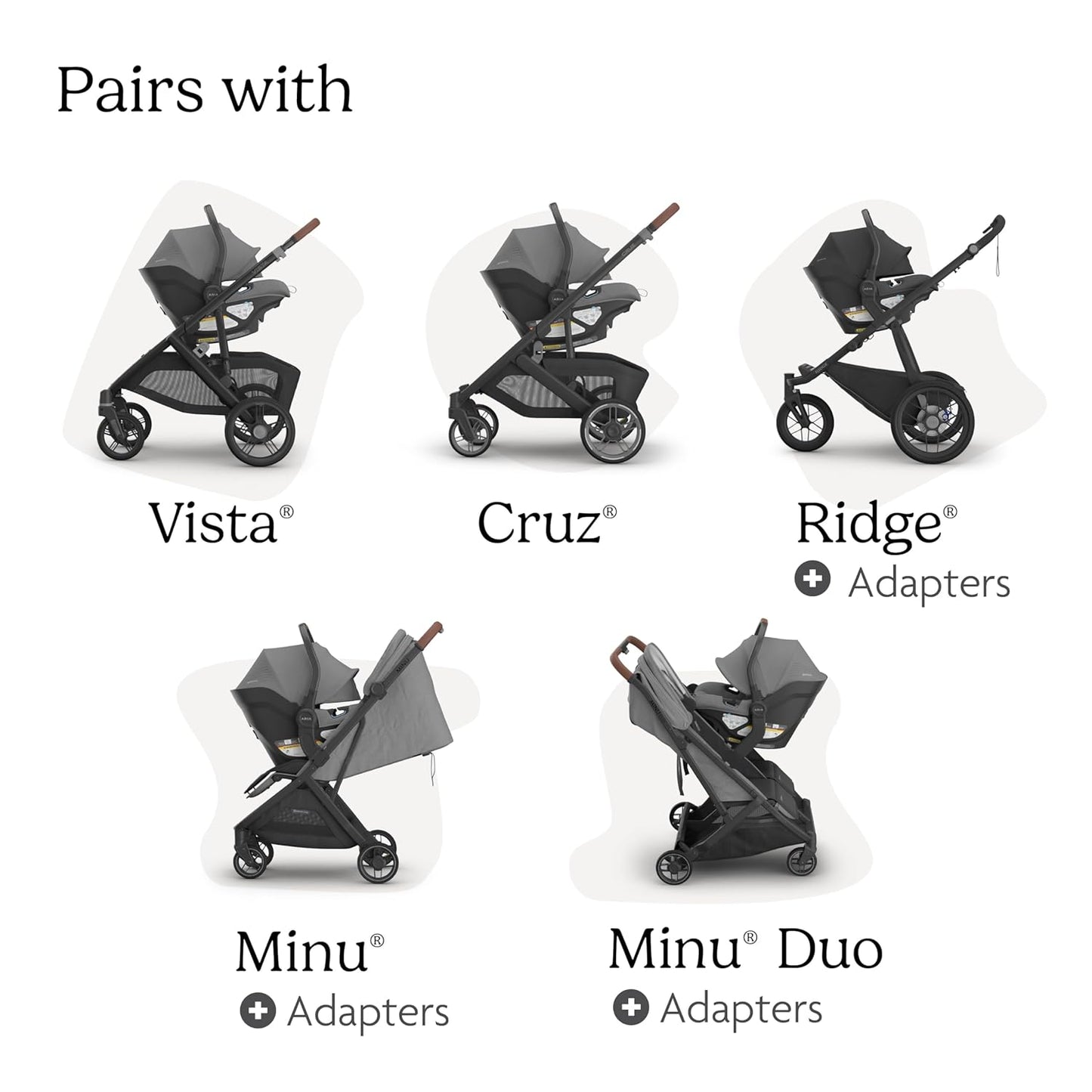 UPPAbaby Aria V2 Lightweight Infant Car Seat - Just Under 6 lbs - Base with Load Leg + Infant Insert + All-Weather FootCover Included - Direct Stroller Attachment - Greyson (Charcoal Mélange)