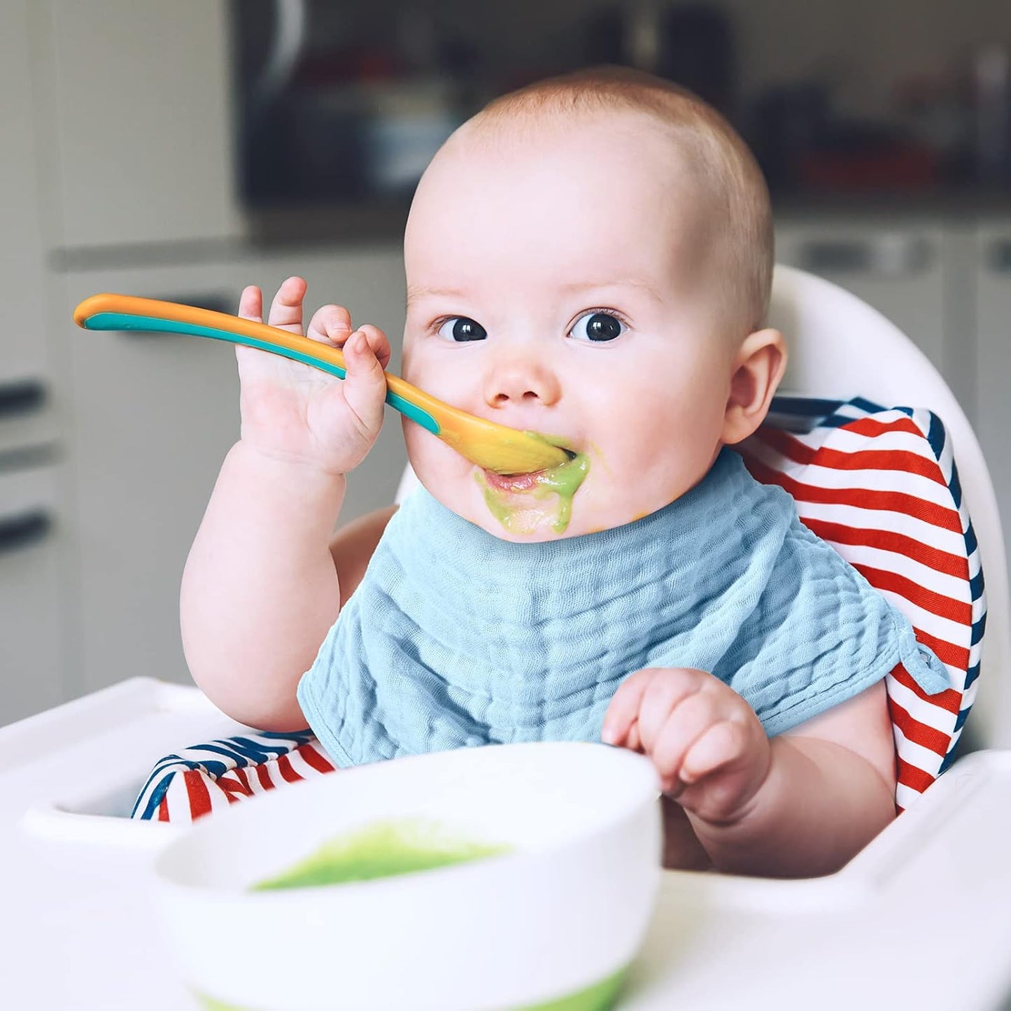 8 Packs Muslin Burp Cloths 6 Layers Unisex Baby Items Absorbent Burp Rags Colorful Muslin Washcloths for Baby Plain Soft Cotton Cloth for Babies Girls Boys, 10 x 20 Inch (Fresh Colors)