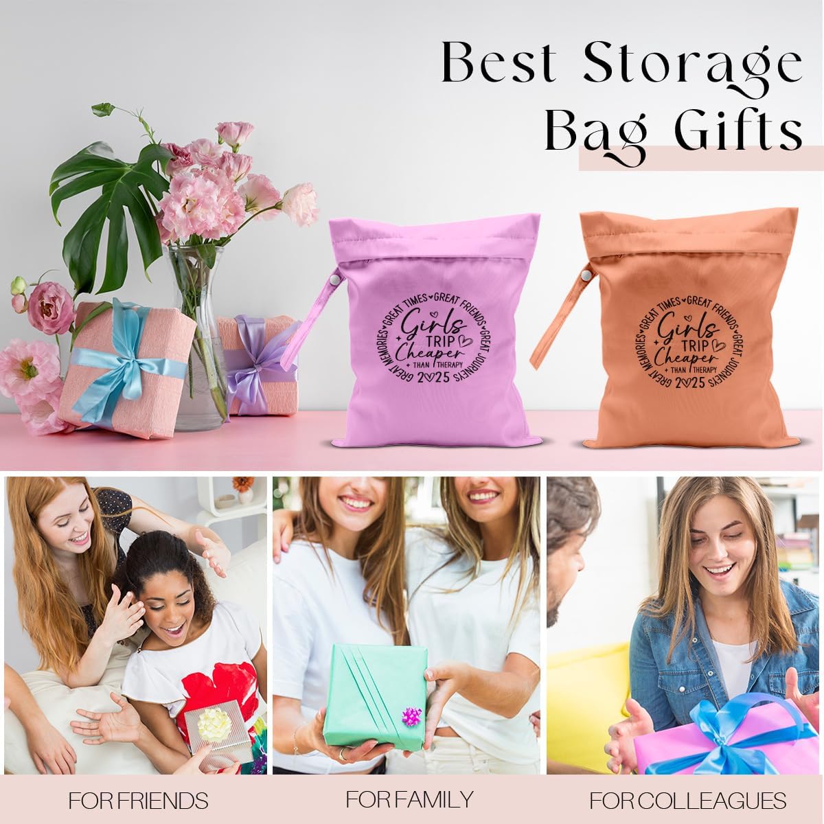 2Pcs Girls Trip Gifts Wet Dry Bag, Aloha Beach Bag Wet Bag Favors, Sunscreen Swimsuit Toiletry Travel Essentials For Women, Beach Travel Laundry bags for Dirty Diaper Swimsuit Gifts