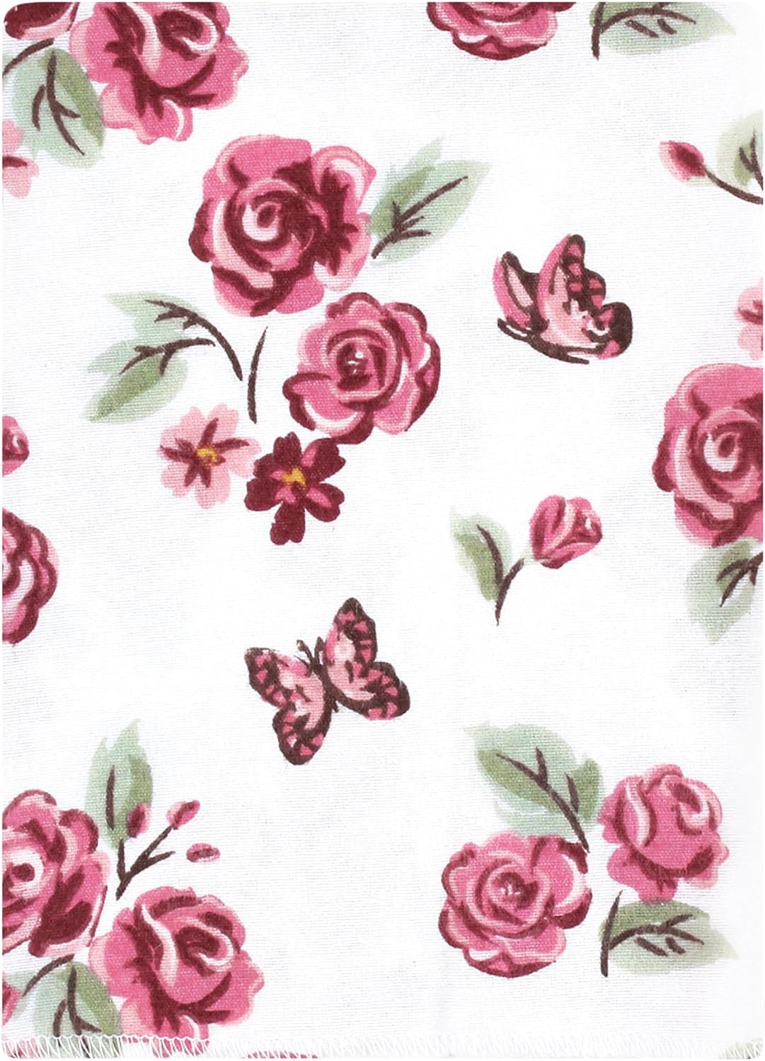 Luvable Friends Hudson Baby Flannel Burp Cloths 12pk, Rose Garden