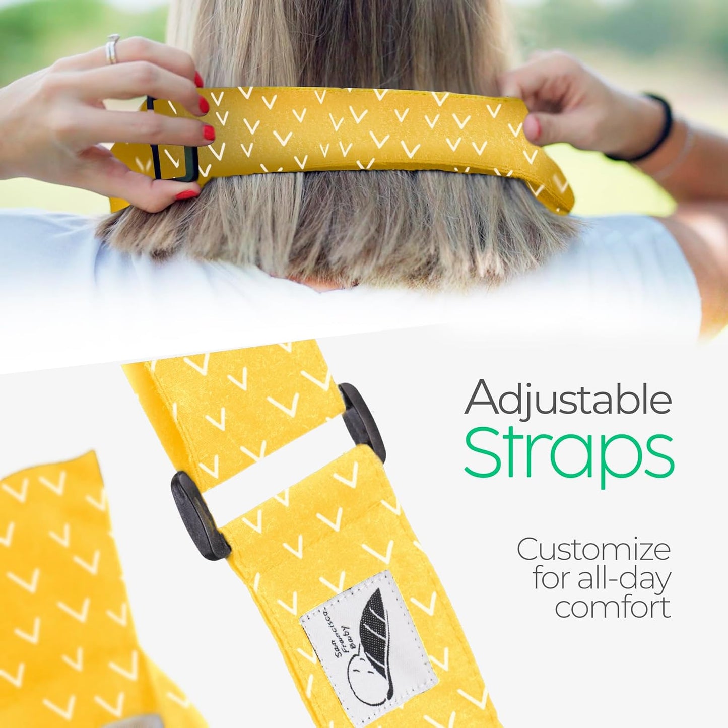 San Francisco Baby Nursing Cover, Breathable 360° Nursing Cover Up, Privacy Breastfeeding Blanket - Luxury Yellow