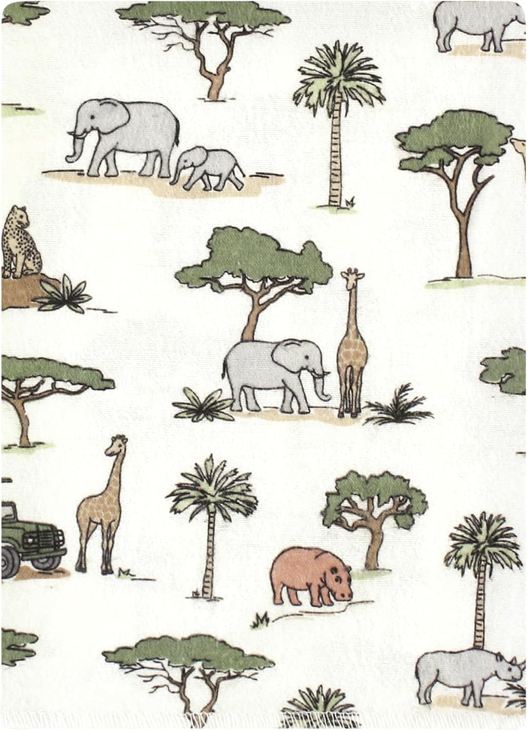 Luvable Friends Hudson Baby Flannel Burp Cloths 12pk, Jungle Safari