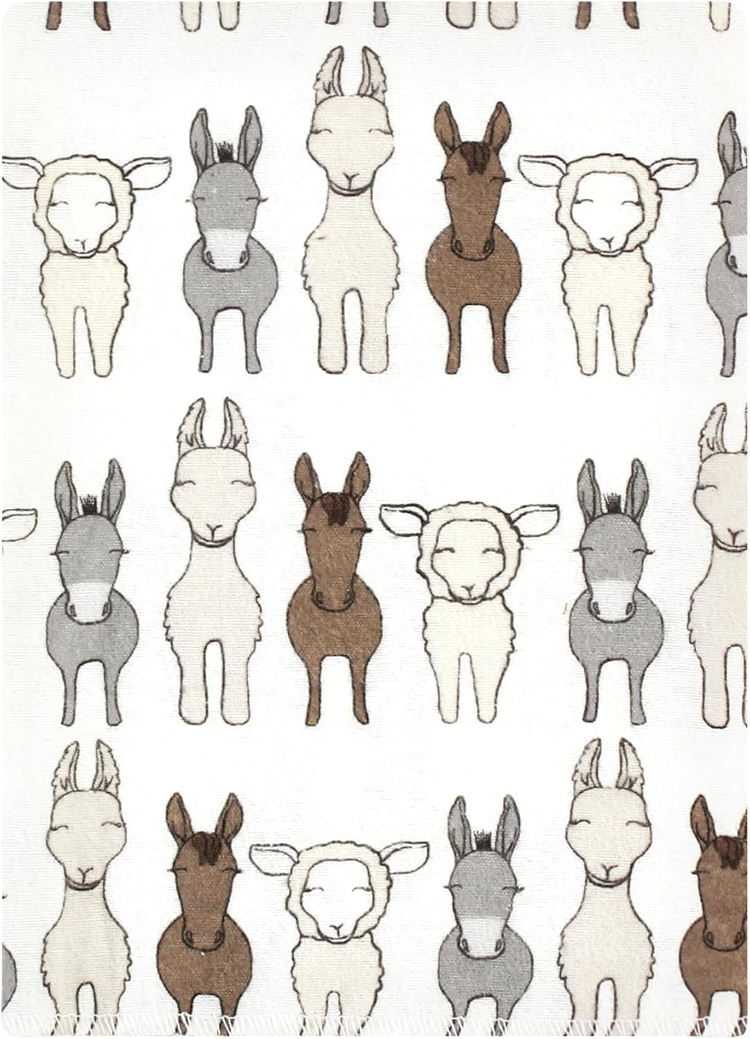 Luvable Friends Hudson Baby Flannel Burp Cloths 12pk, Farm Friends Pastel