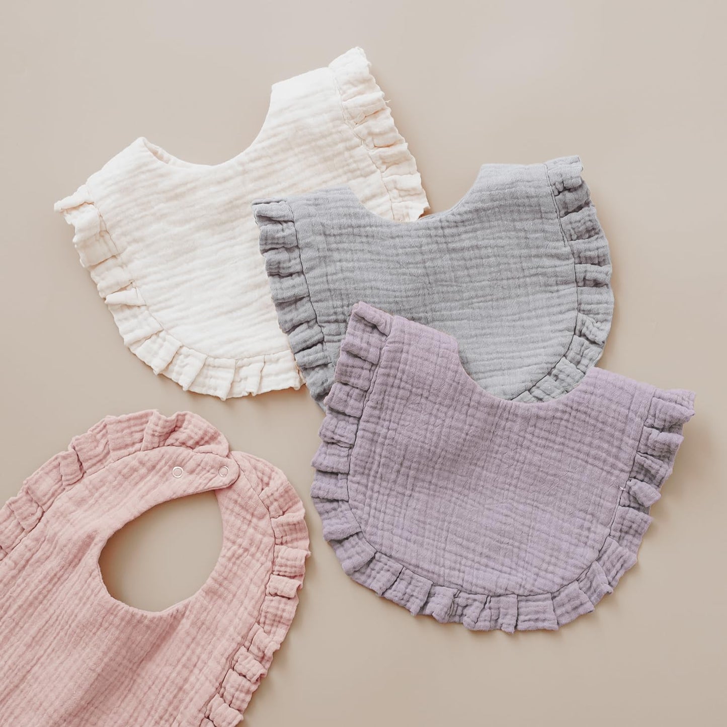 Baby Muslin Bibs Bandana Drool Bibs for Unisex Boys & Girls, Soft and Absorbent Cotton Teething Drooling Bib Set for Newborn Toddler