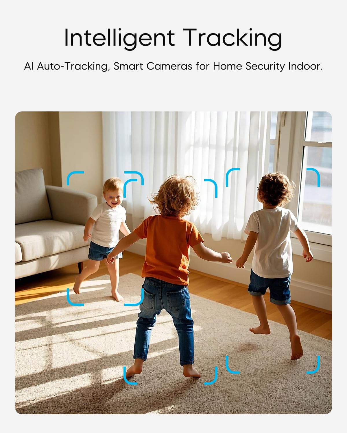 VSTARCAM Security Camera Indoor, Dual Cameras, 2K QHD Security Camera with 10× Zoom, 360° Camera, Baby Monitor, Pet Camera, Human/Pet Detection, AI Tracking, 2.4G Wi-Fi, 2-Way Audio, Plug in