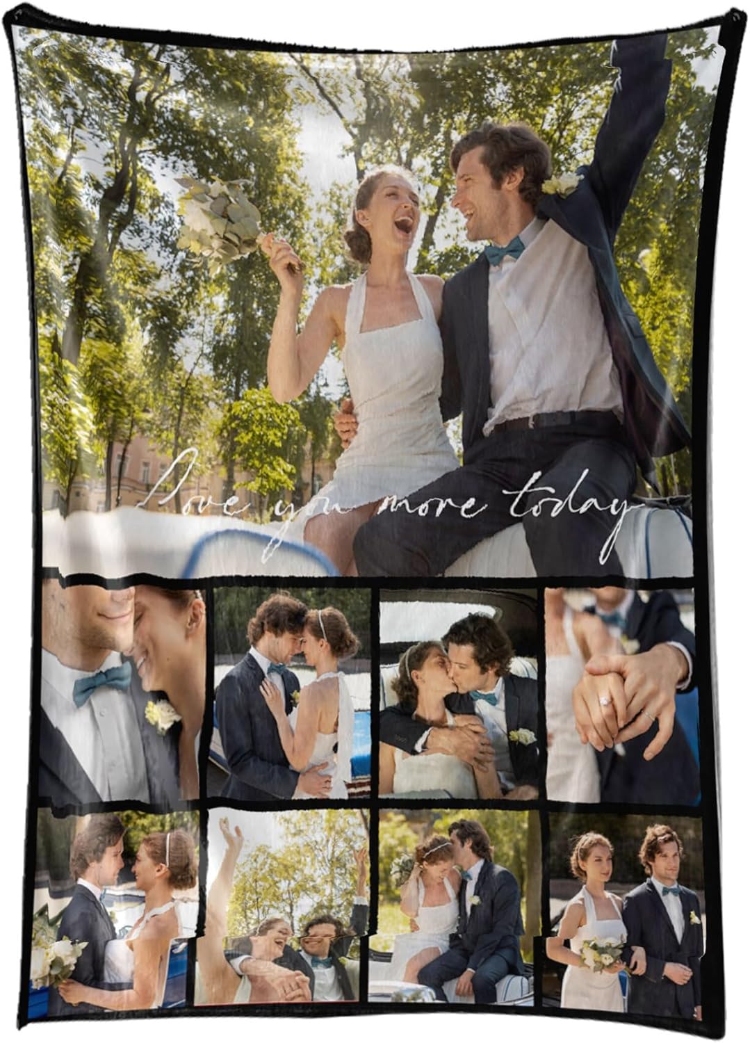 Personalized Blanket Custom Blanket with Photo Text Customized Picture Blankets Personalized Flannel Blanket for Valentines Day Gift, 50 * 60in