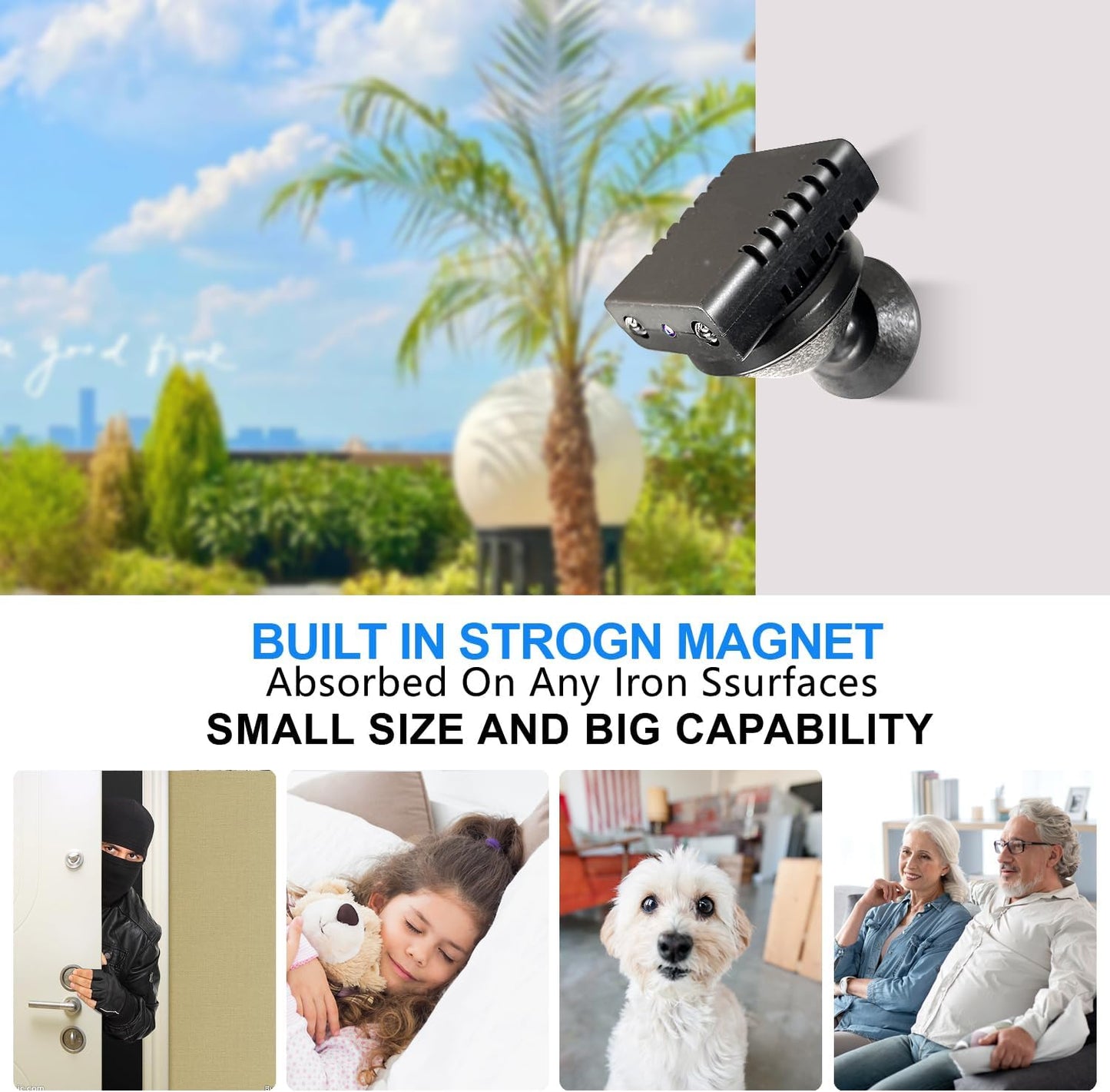 Smallest Wireless WiFi Battery Camera,HD1080P Remote Camera,Portable Video Recording Live Feed,Baby Monitor,Nanny Cam with Night Vision,Motion Detection,Cloud Storage for Security with iOS AndroidAPP