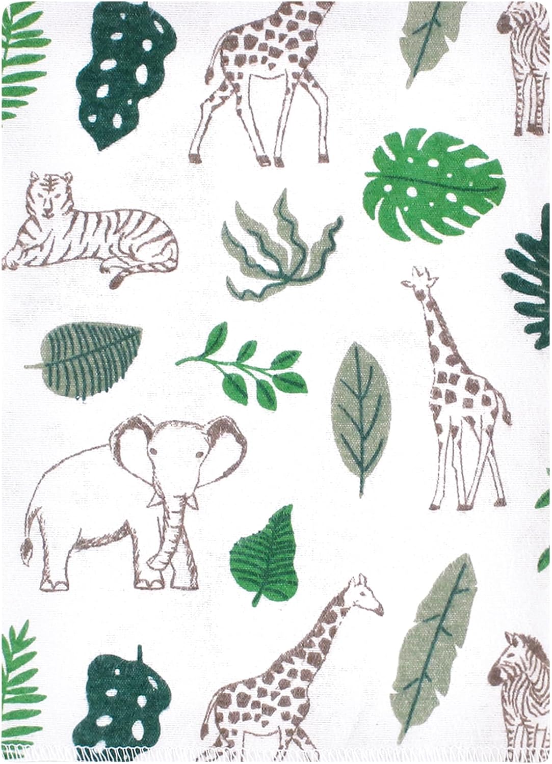 Luvable Friends Hudson Baby Flannel Burp Cloths 12pk, Jungle Green