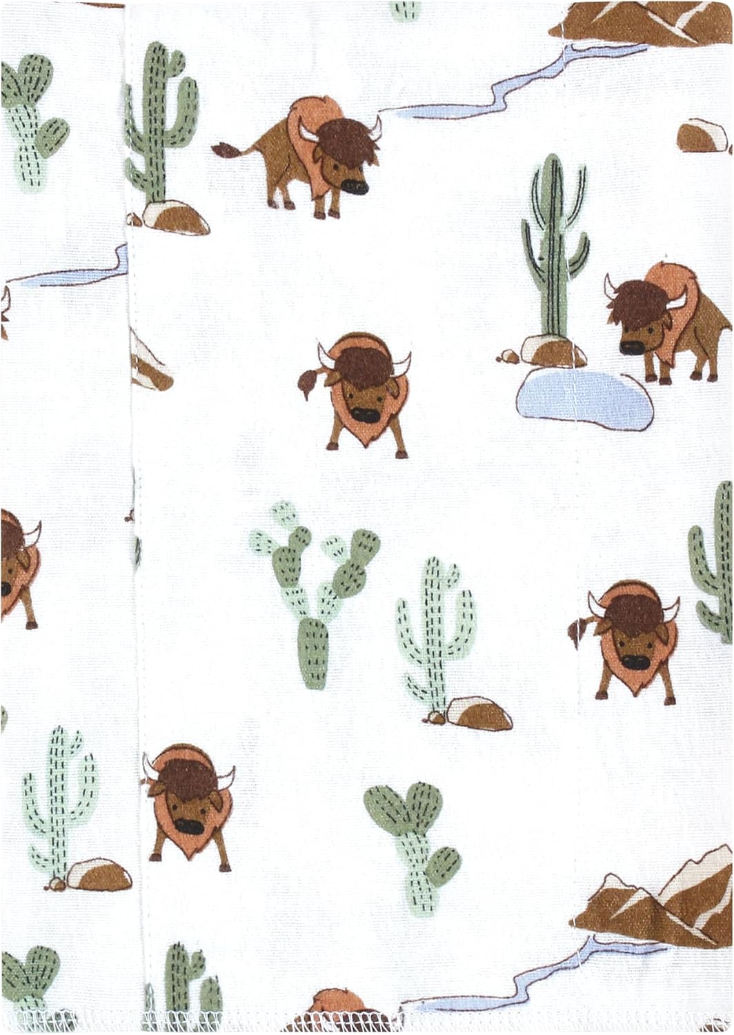 Luvable Friends Hudson Baby Flannel Burp Cloths 4pk, Forest Trail