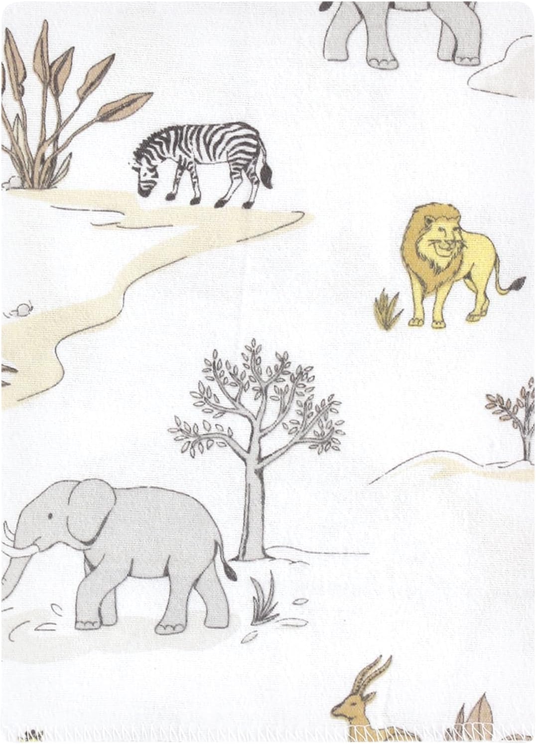 Luvable Friends Hudson Baby Flannel Burp Cloths 12pk, Wild Safari World
