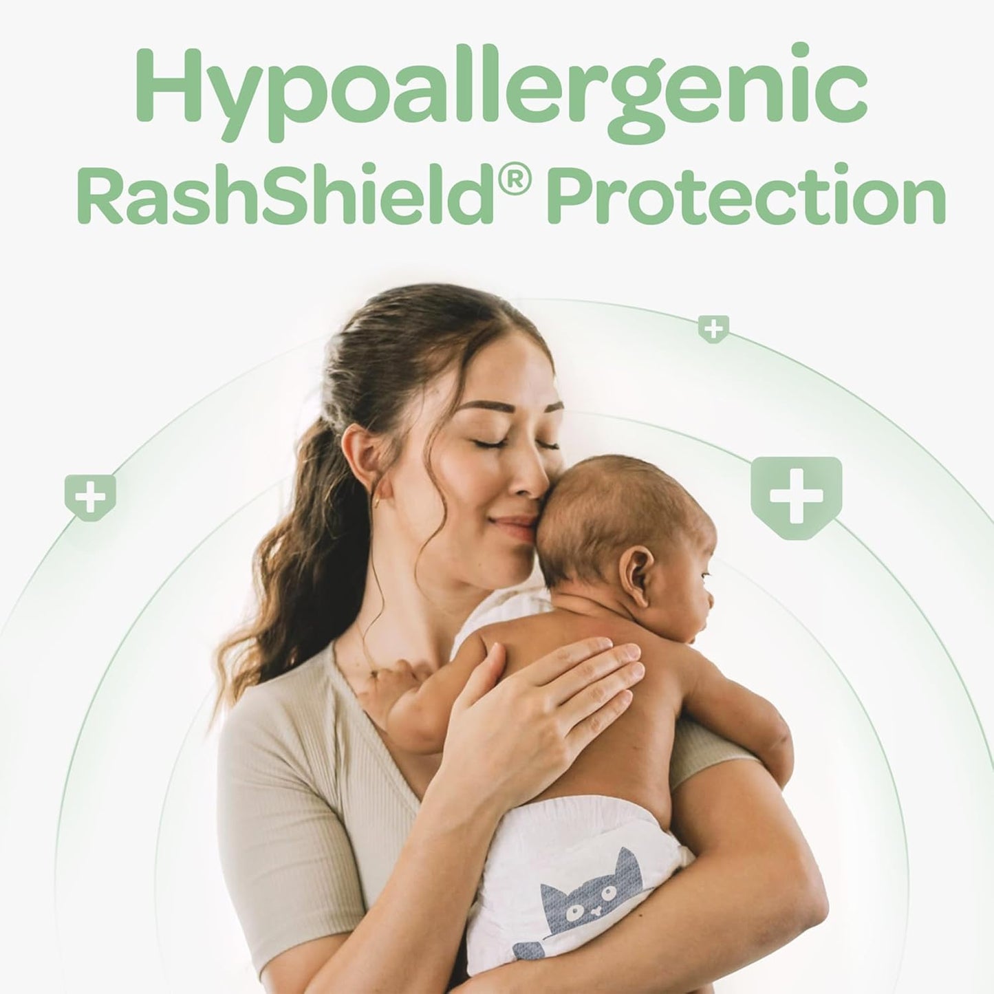 PARASOL Clear+Dry Disposable Diapers | RashShield Protection, Leakproof Design, Hypoallergenic | Size 4, (20-32 lbs) 48 Count