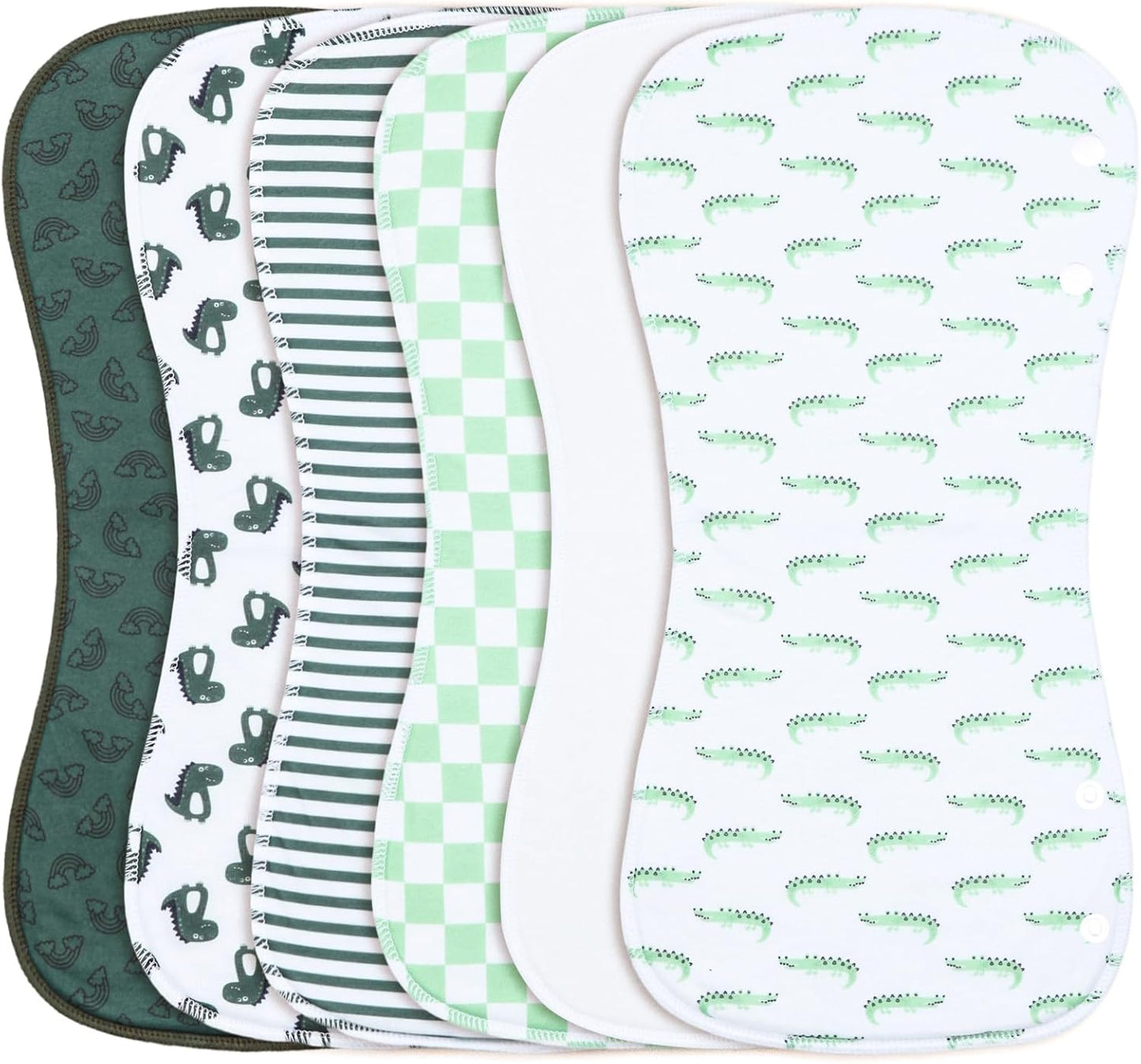 Baby Burp Cloths &Baby B.ibs 2-in-1 Design 3 Layers Thicken Cotton Absorbent and Soft Spit Up Burping Rags Set for Newborn (Multicolor-01)