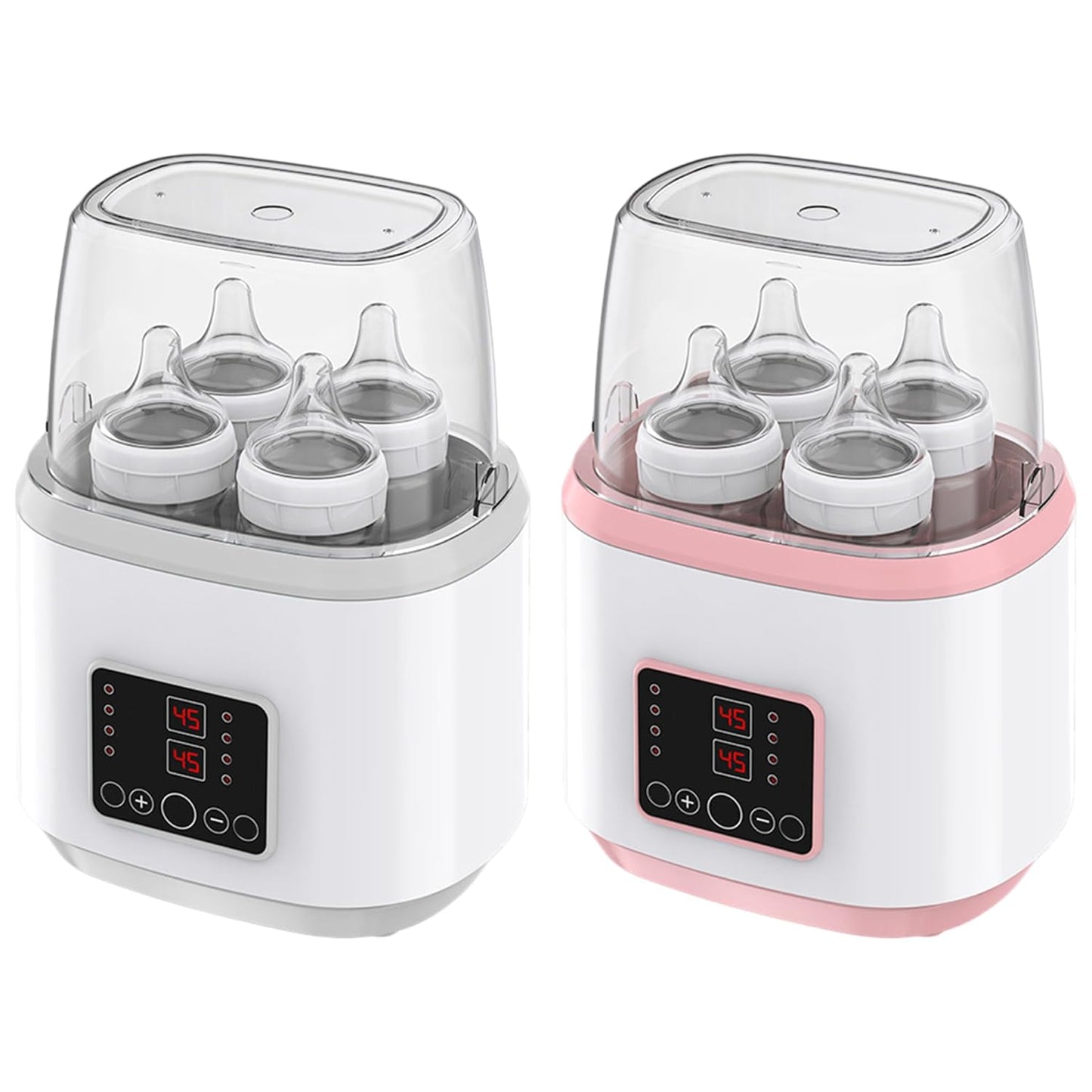 Baby Bottle Warmer & Steriliser Temperature Adjustable Portable Bottle Warmer Remote Control Baby Food Heater with LCD Display for Breastmilk or Formula, Grey