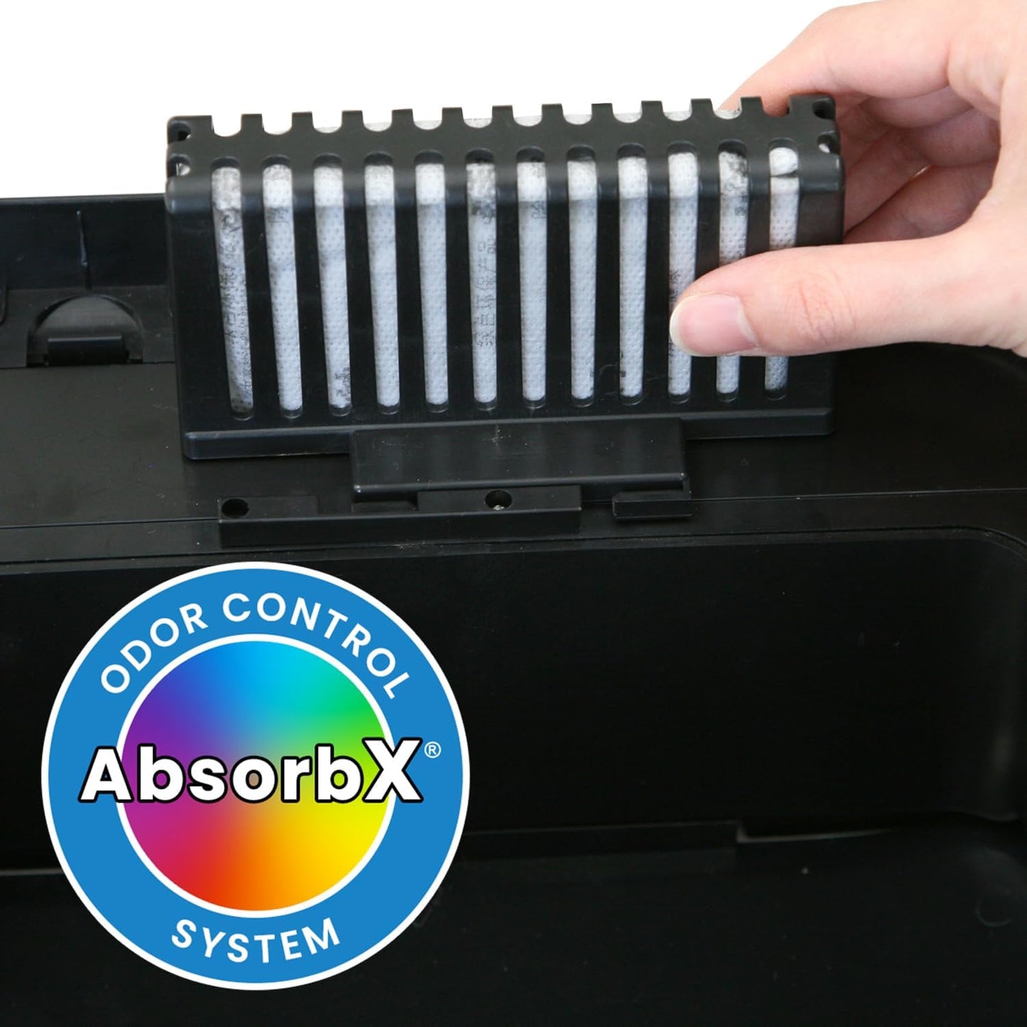 iTouchless Official Trash Can Deodorizer AbsorbX 3-Pack All Natural Activated Charcoal Odor Absorber Stops Garbage Smells, Compost Bin Filter Air Freshener for 8 Gal & Larger Trashcan with Compartment