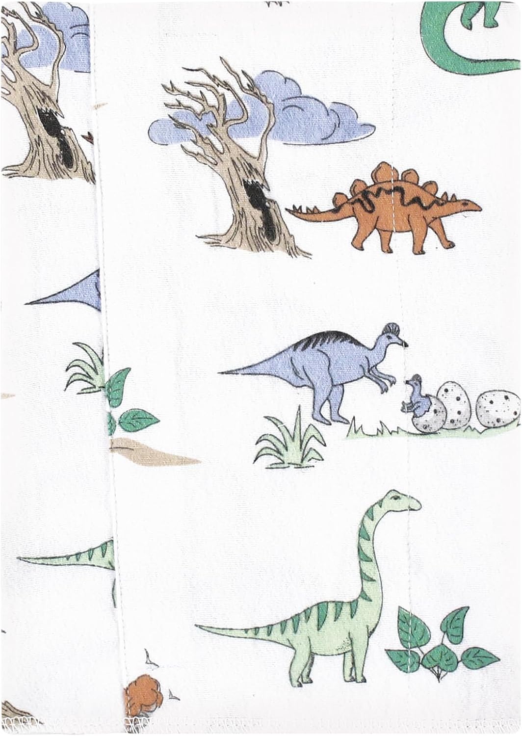 Luvable Friends Hudson Baby Flannel Burp Cloths 4pk, Pastel Dino