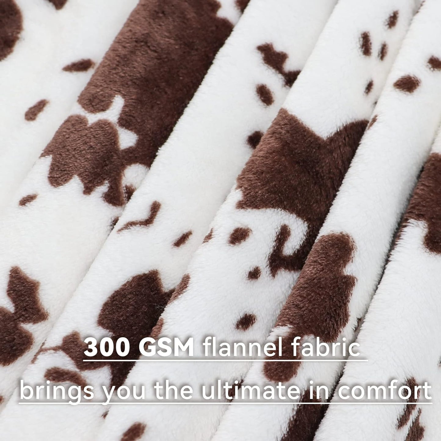Queen Bed Blanket for Women - Lightweight Plush Extra Large Cow Print Blanket Soft Fuzzy Throw for Living Room Decor All Seasons 90"x90"