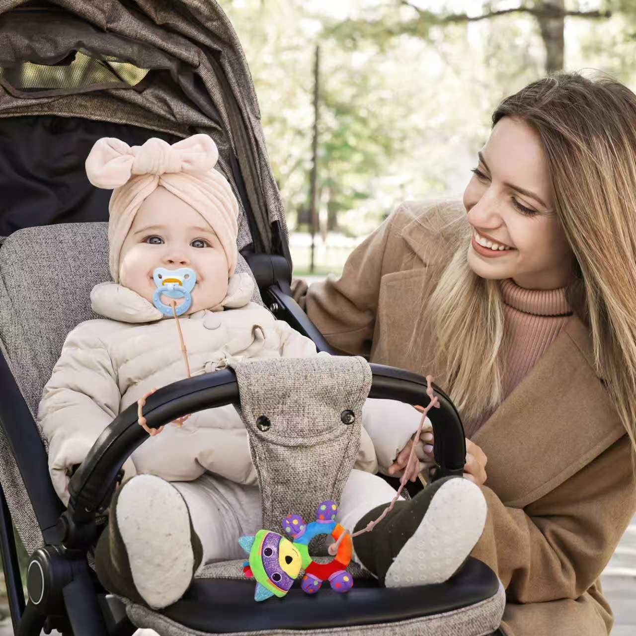 RTMOK Toy Straps for Baby,Silicone Setpacifier Clip,Applies to Car Seat Toy,Teether Toy,High Chair,Stroller Accessories,Baby Toy Clips,Cribs,Rocking Chair 