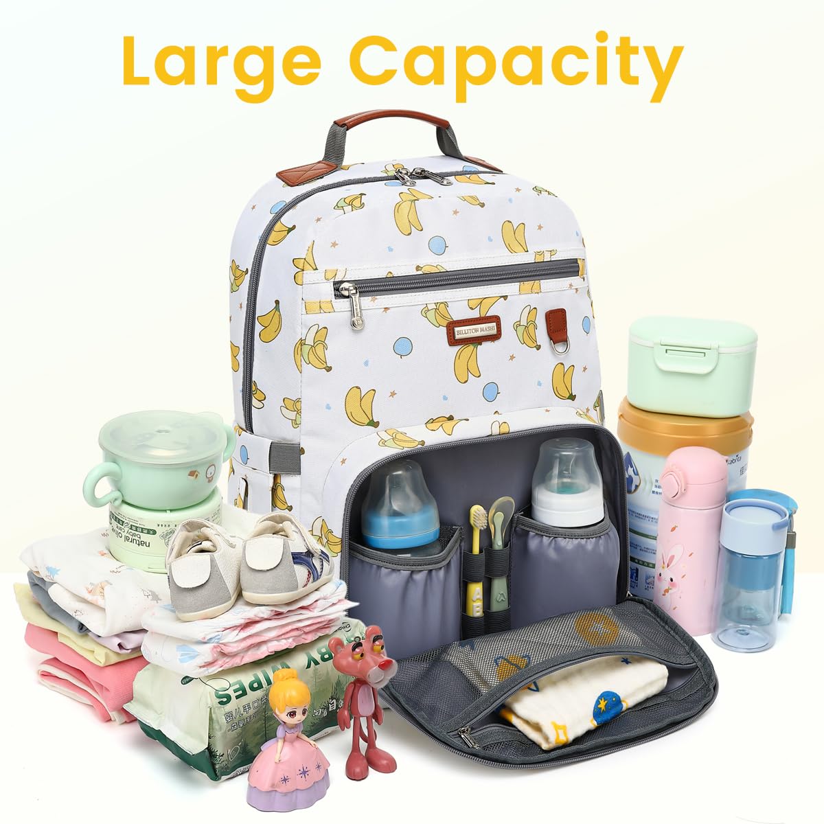 Diaper Bag Backpack, Large Baby Nappy Bags with Portable Changing Pad for Boys and GirlsMultifunction Travel Baby Bag for Moms Dads, Shower Gifts Waterproof and Stylish