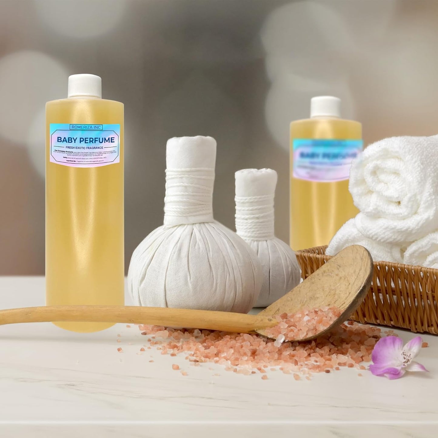 Baby Essential Fragrance Body Oil – Luxury Unisex Baby Oil Perfume with Long Lasting Baby Powder Scent – Soft Baby Smell, Uncut Perfume Oil,Scented Body Oil for Women & Men – 16 Fl Oz