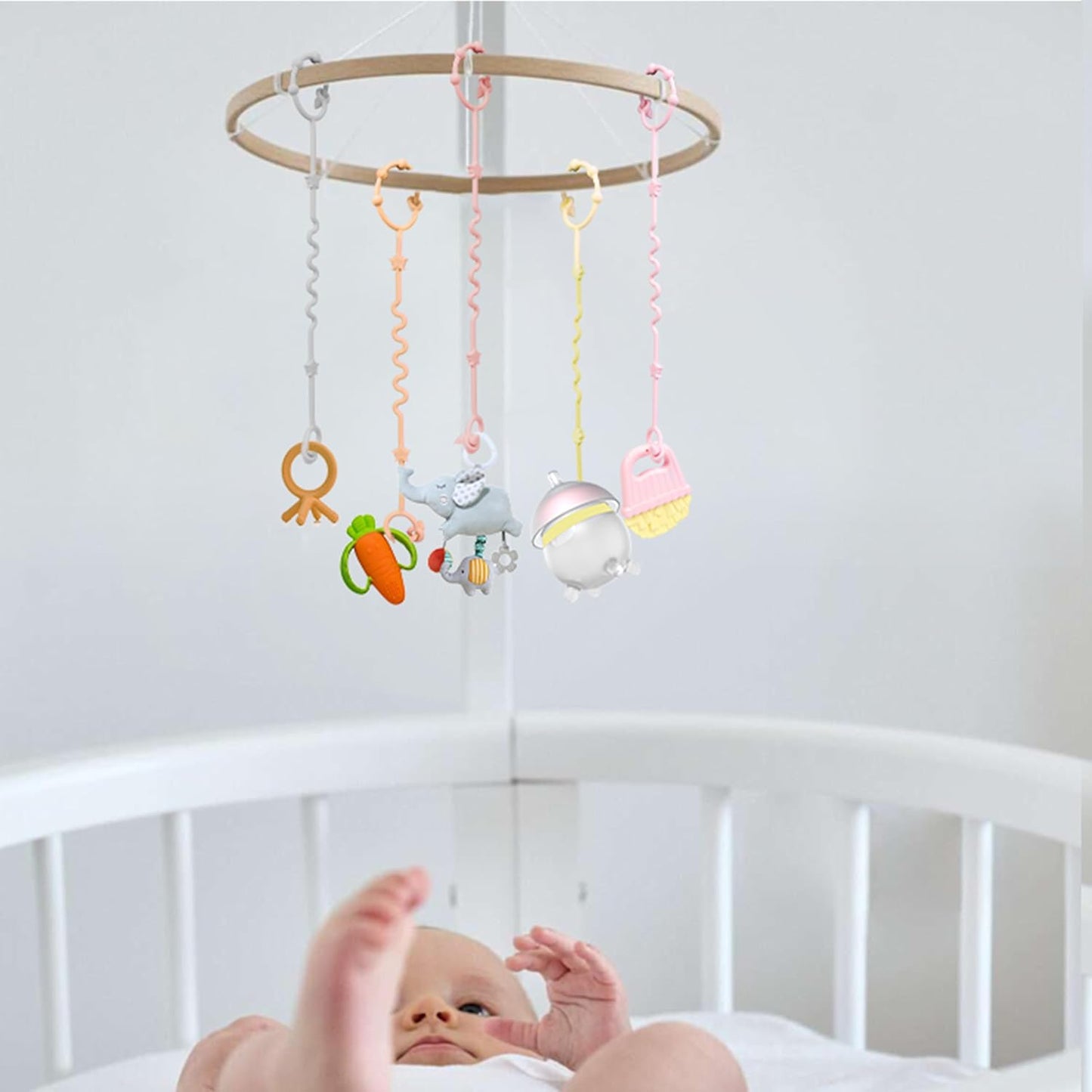 RTMOK Toy Straps for Baby, Silicone Setpacifier Clip,Applies to Car Seat Toy,Teether Toy,High Chair,Stroller Accessories,Baby Toy Clips,Cribs,Rocking Chair