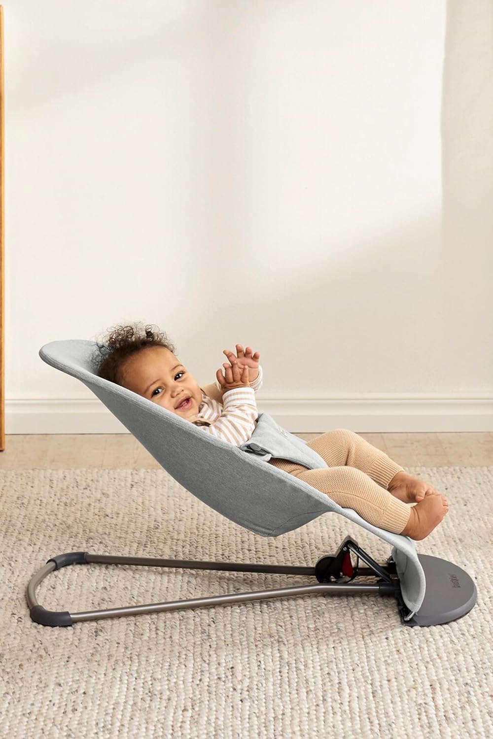 BabyBjörn Bouncer Bliss, Woven Mélange, Light Grey