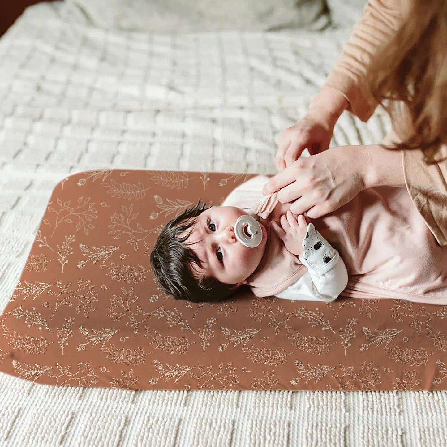 BROLEX Changing Pad Covers for Baby: Boy Girls Ultra Stretchy Soft 2 Pack, Fox Foliage