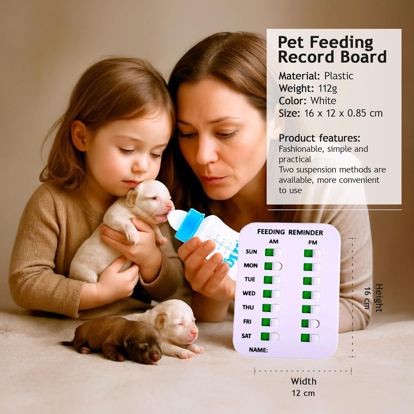Baby Bottle Set Puppy – 5 oz & 9 oz Bottles + Bottle Brush – Anti-Colic, BPA-Free, Newborn Essentials Kit