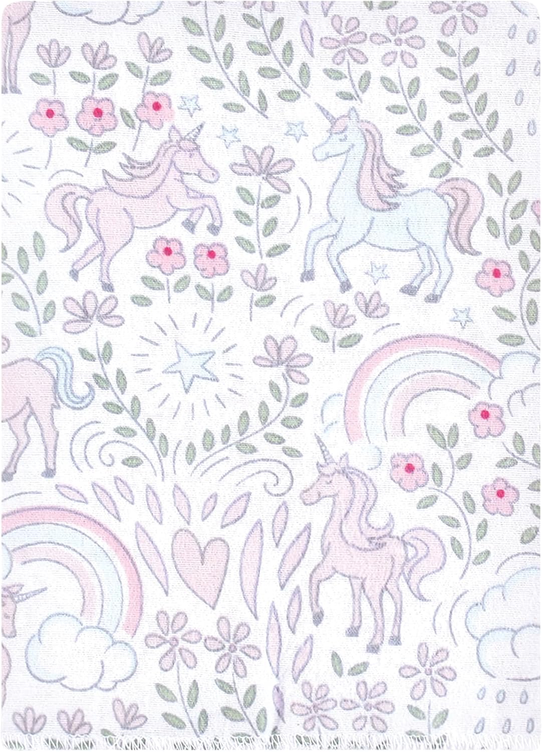 Luvable Friends Hudson Baby Flannel Burp Cloths 12pk, Magical Unicorn