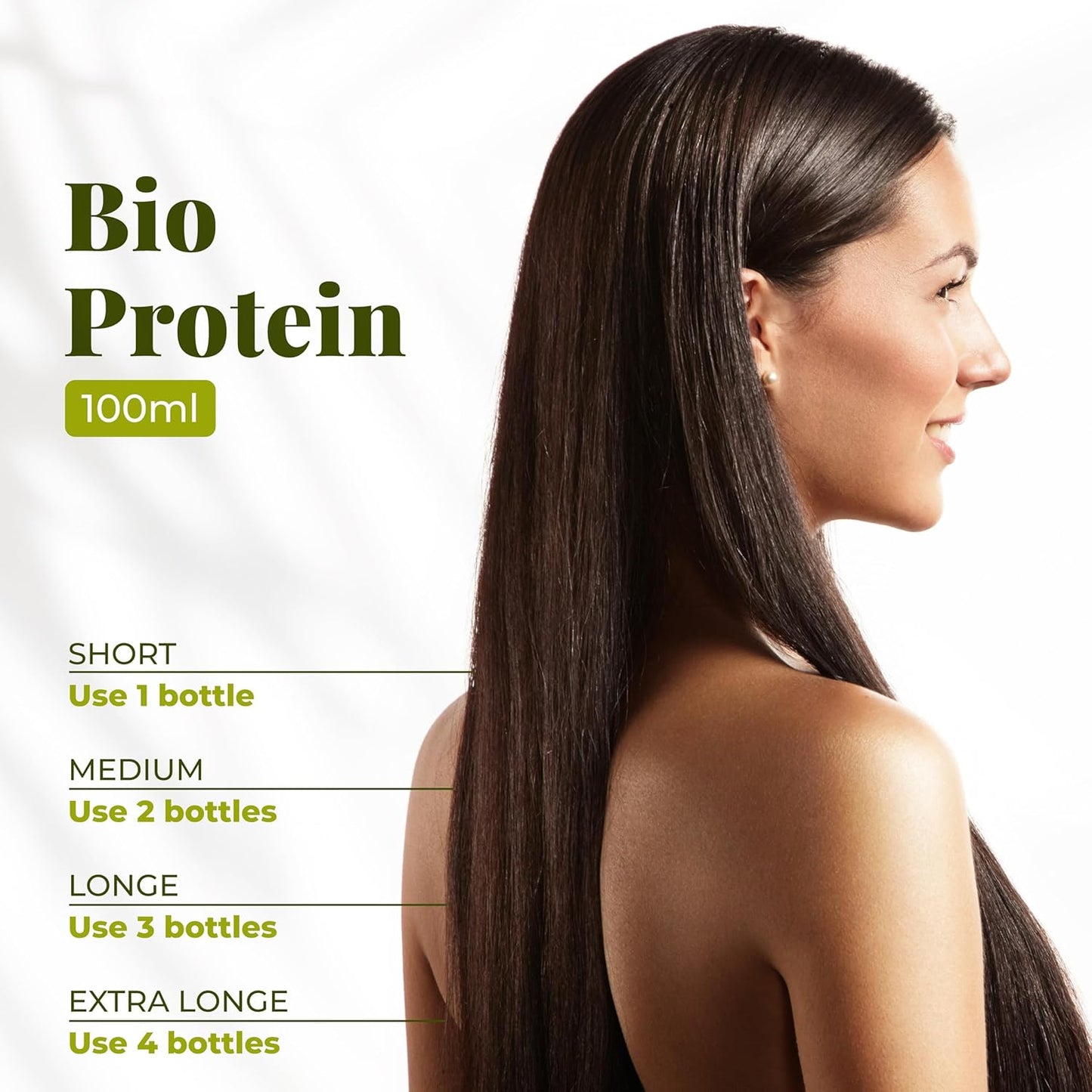 Bio Protein Organic Brazilian Keratin Treatment - Formaldehyde-Free Hair Straightening, Keratina Brasileรฑa, 100ml/3.38oz