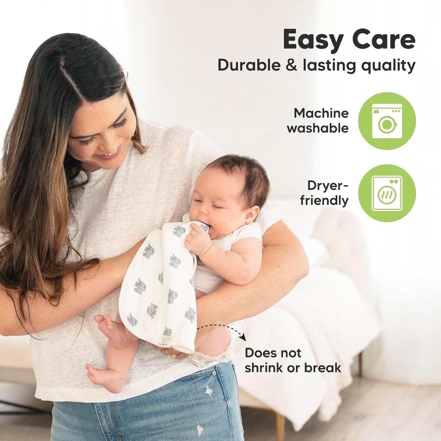 5-Pack Muslin Burp Cloths Baby Boy, Girl - Very Absorbent Baby Burp Cloth Rags, 8-Layers Viscose Derived from Bamboo Cotton Muslin Towel, Super Soft Spit Up Rags, No Shrink Washcloths (Pets & Paws)