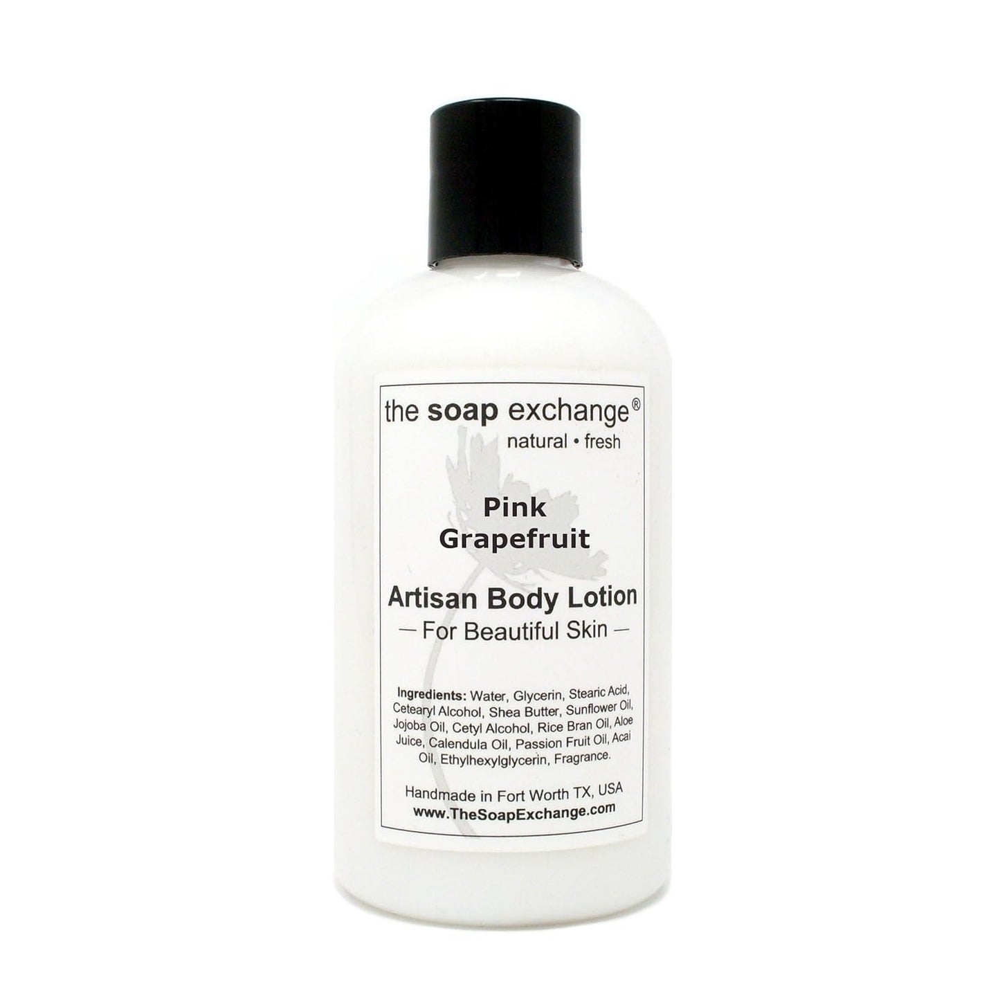 The Soap Exchange Body Lotion - Pink Grapefruit Scent - Hand Crafted 8 fl oz / 240 ml Natural Artisan Skin Care for Hand, Face, & Body, Moisturize, Hydrate, & Protect. Made in the USA.