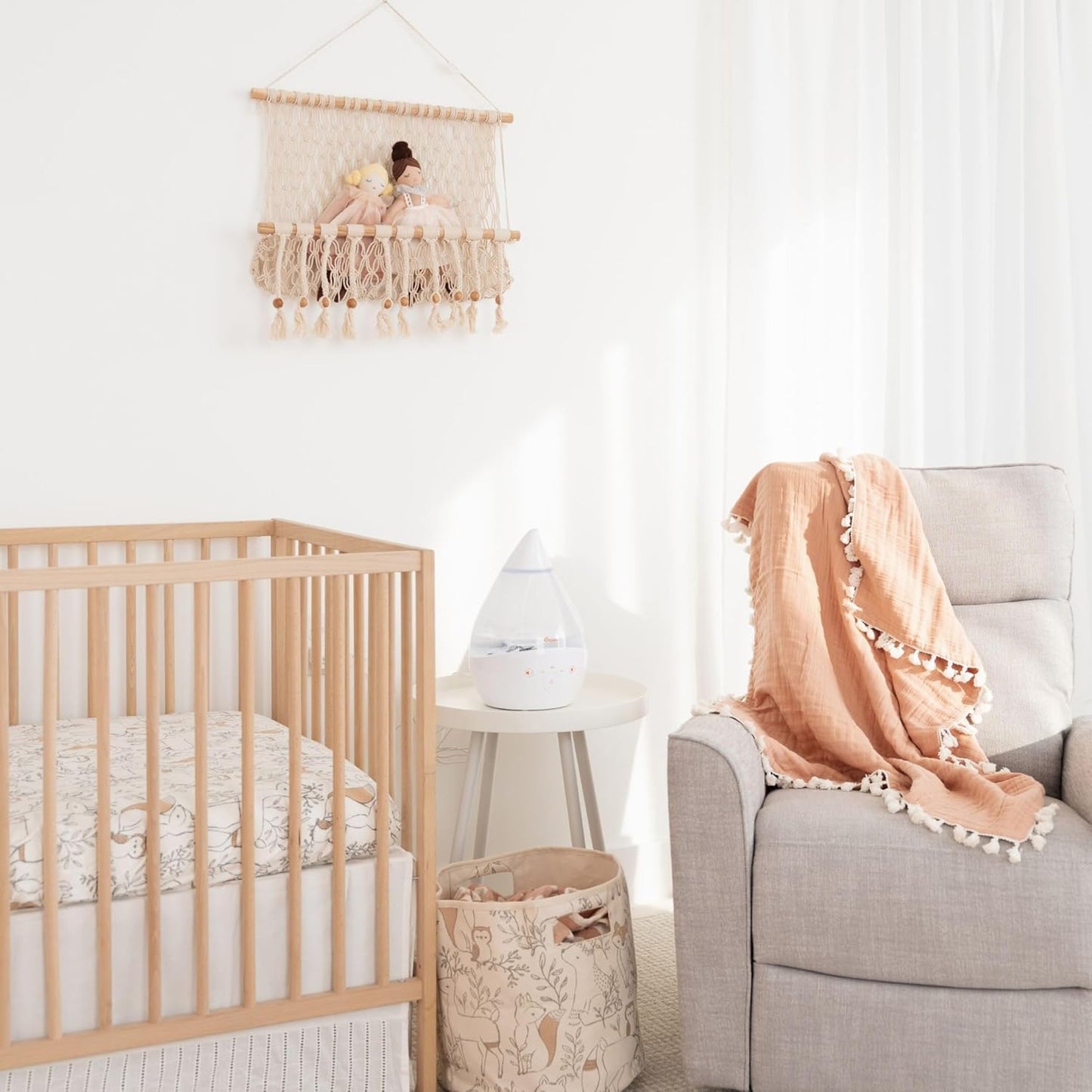 Crane Baby 6-Layer Quilt Muslin Swaddle Blanket, Soft Cotton Lightweight Nursery and Stroller Blanket for Baby Boys & Girls, Copper, 30 X 40