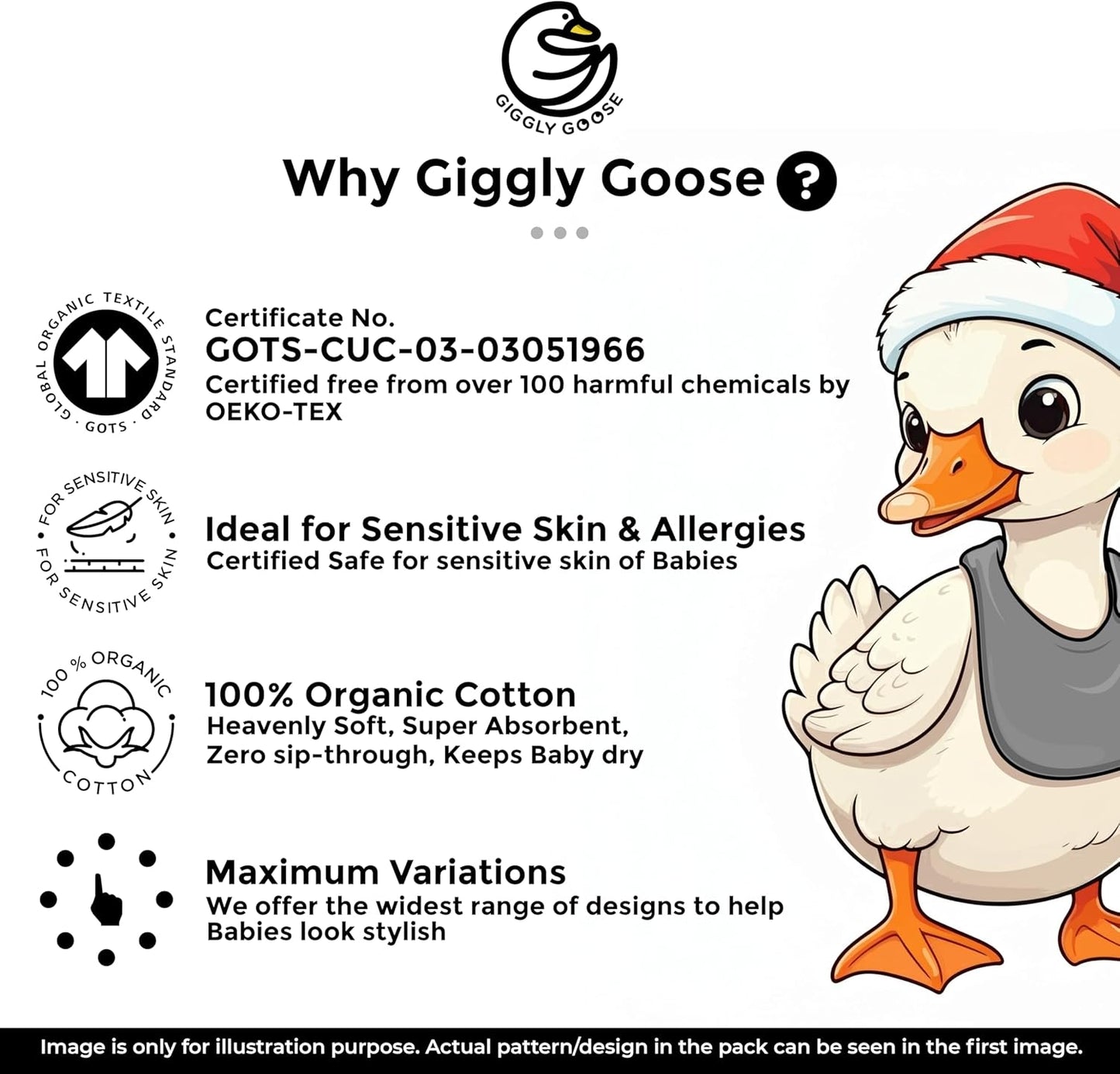 3 Pack Baby Bibs for Boys & Girls | Cotton, Absorbent Drooling & Teething Bib | Thick, Adjustable Snap-on