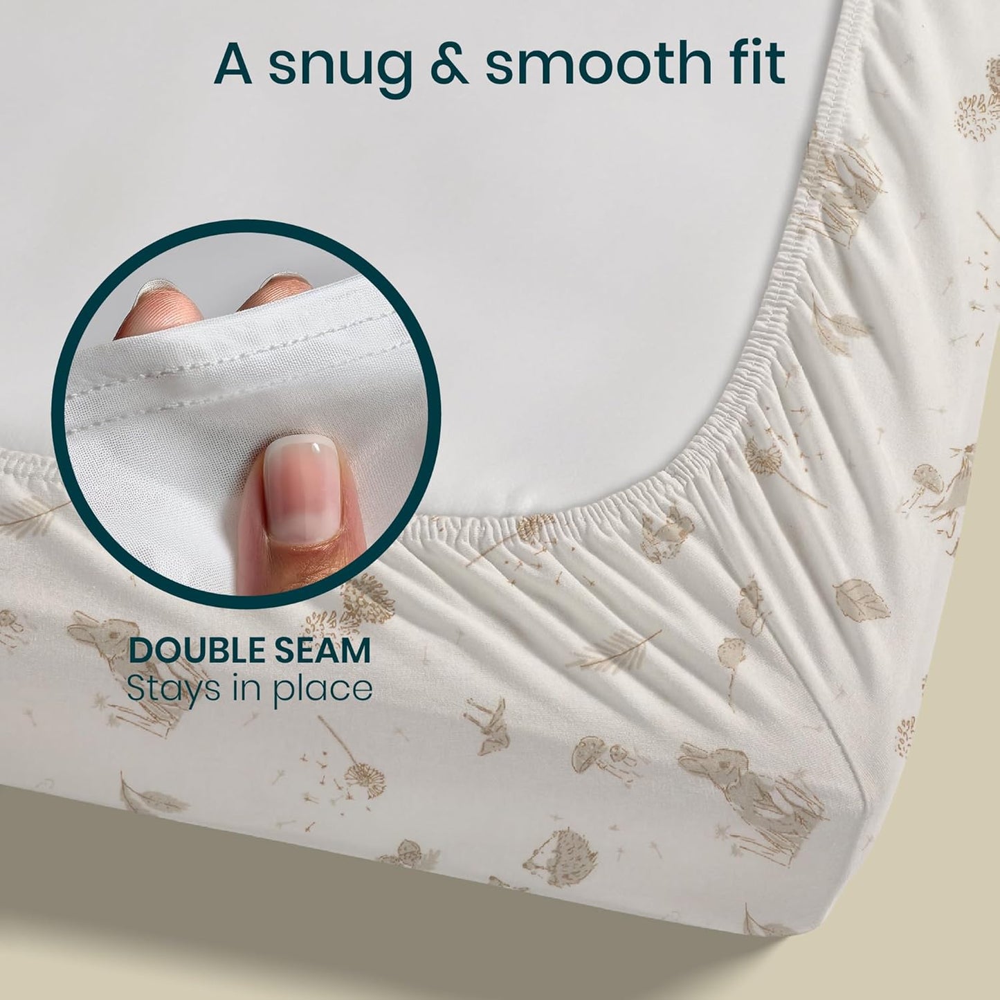 Tutti Bambini Premium Bassinet Sheets (2 Pack) - Soft & Breathable Bamboo Viscose Jersey, Double-Strength Bedside Sleeper Sheets, Fits Mattresses from 20.8 x 31.5 in to 23.6 x 35.4 in (Cocoon)