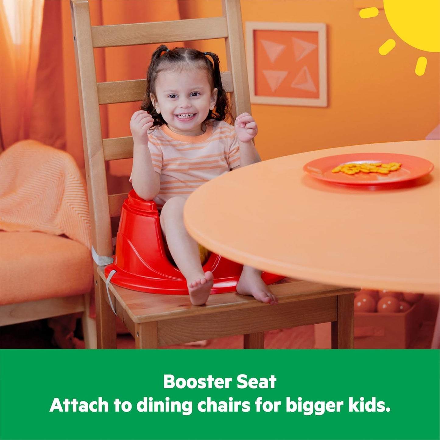 Bright Starts 3-in-1 SuperSeat Playful Paradise, Baby Activity Seat with Toys, Snacking Tray, Booster Seat, BPA Free Tray, Unisex, 6 Months +