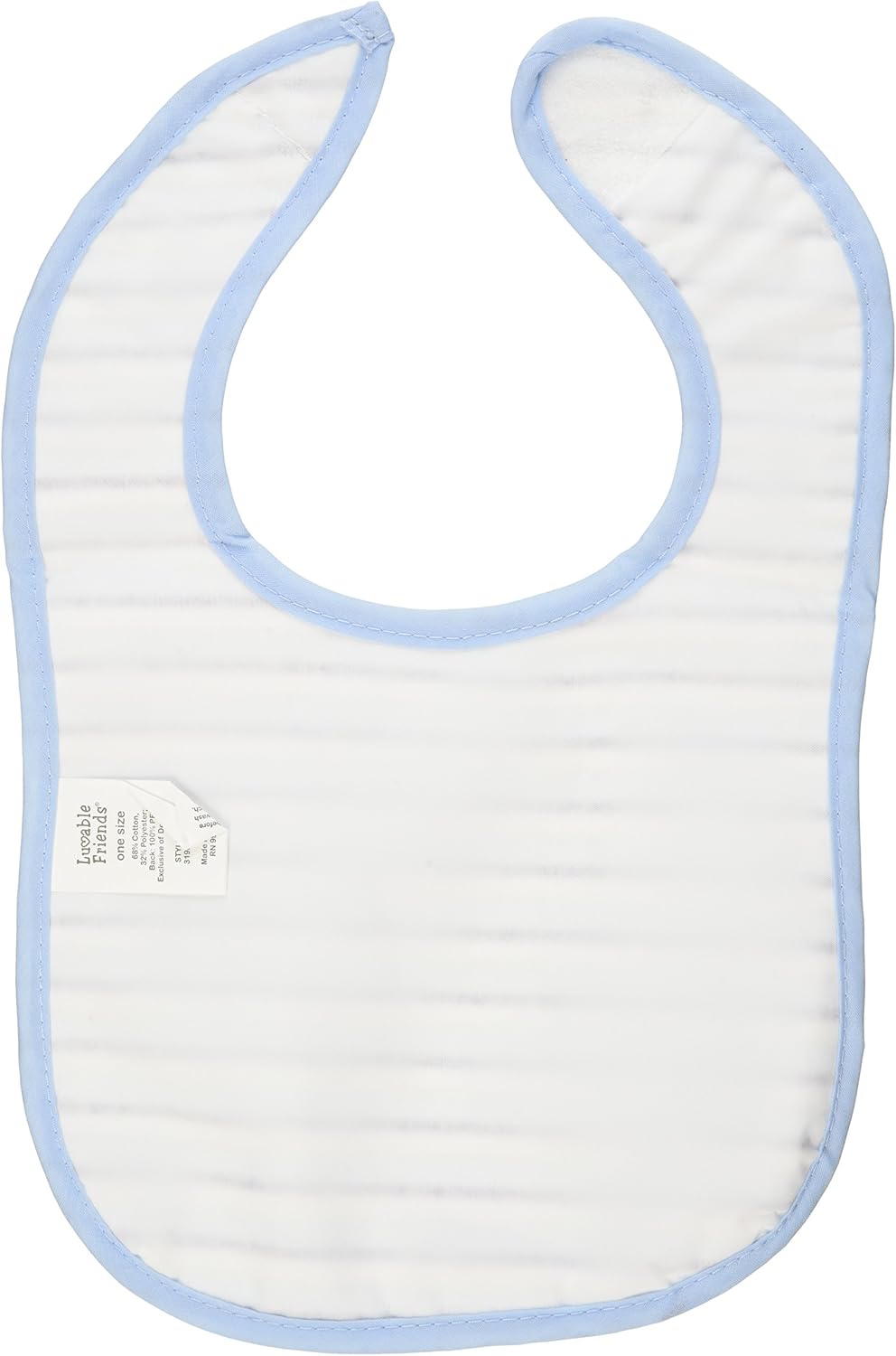 Luvable Friends Baby Cotton Terry Drooler Bibs with PEVA Back, Transportation, One Size