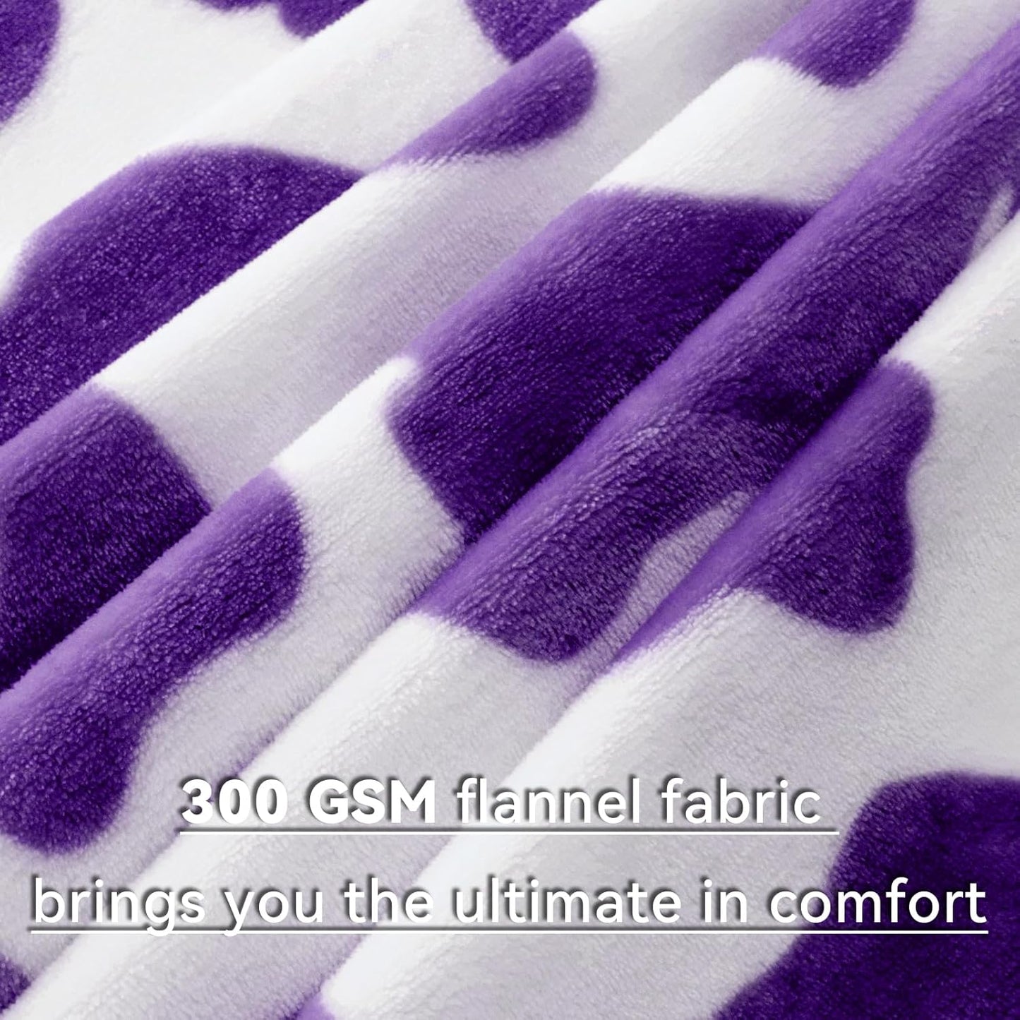 Purple Twin Fleece Blanket 60"x80" - Ultra Soft Flannel Throw for Couch, Bed | Lightweight Warm Blanket for Adults, Teens - Lavender Home Decor Gifts