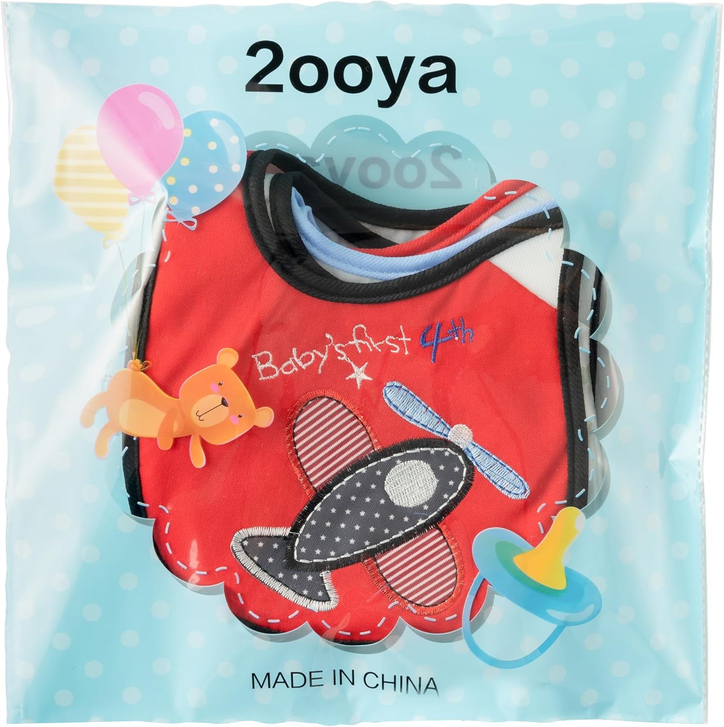 7Pcs Cotton Waterproof Baby Bibs Hook Loop Closure Newborn Bib Keepsake Baby Gift for Drooling Feeding Eating