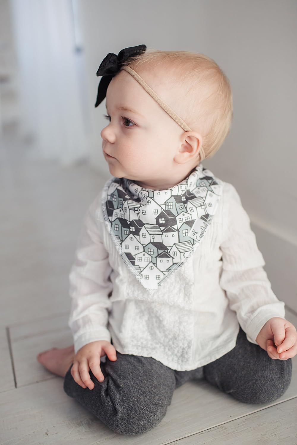 Copper Pearl Baby Bandana Drool Bibs for Drooling and Teething 4 Pack Gift Set “Urban Set