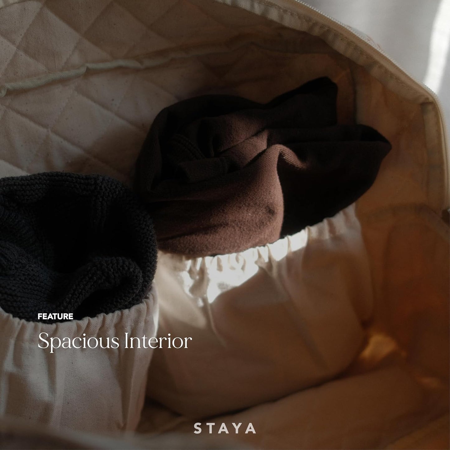 Staya Quilted Duffle Bag - Perfect Travel Companion, Quilted Weekender Bag for Women, (Indigo Petals)