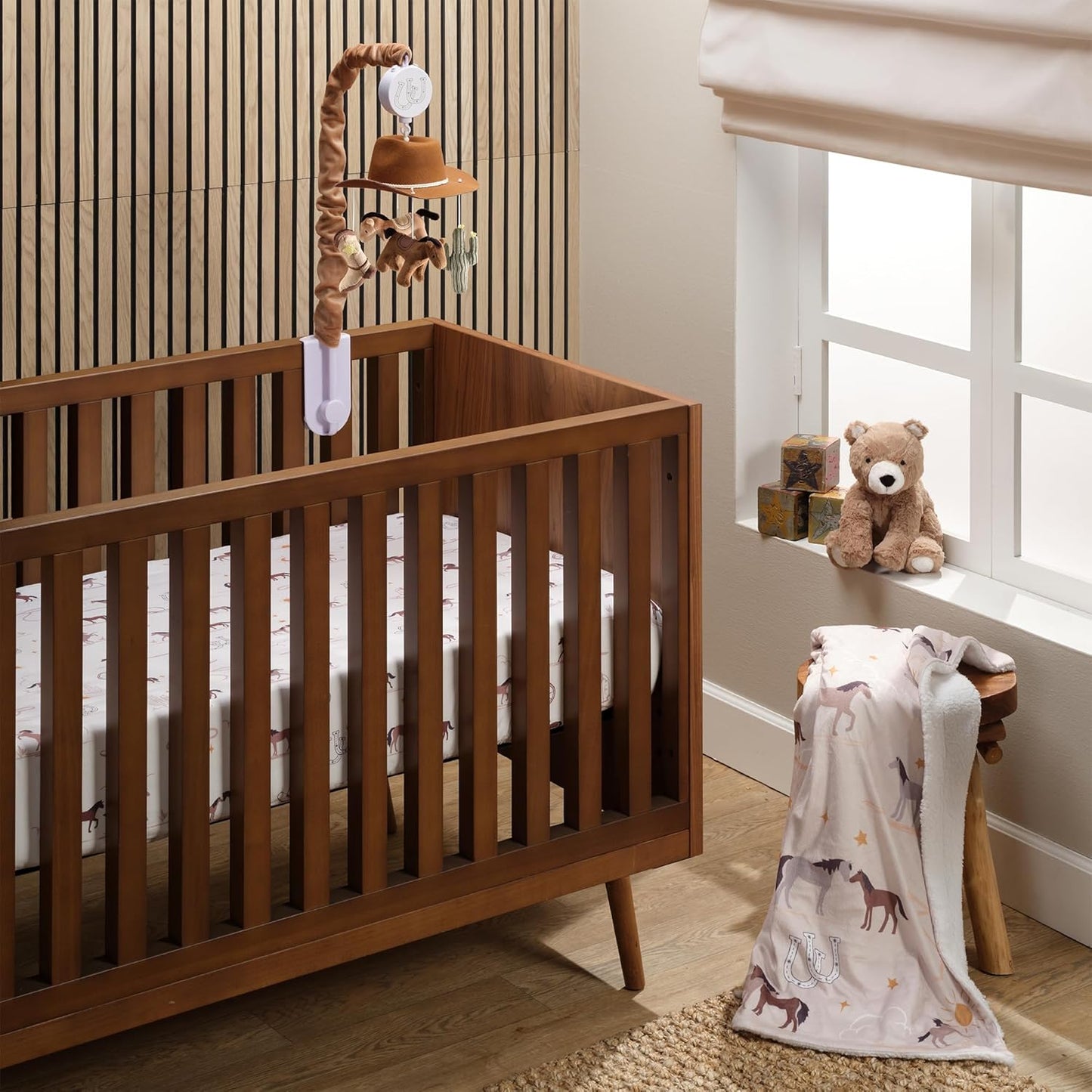 Lambs & Ivy Country Western Cowboy Hat Musical Baby Crib Mobile Soother Toy
