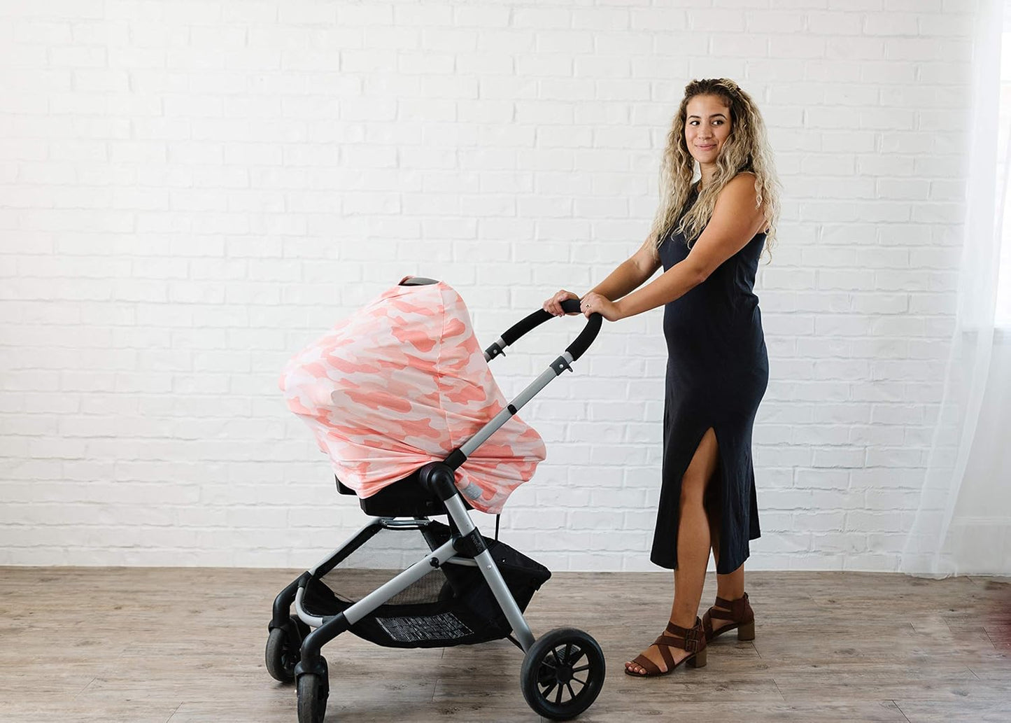 Remi Copper Pearl Multi-Use Cover: Car Seat, Nursing, Stroller - Stretchy Fabric, All-Season, Stylish Designs, Easy Access