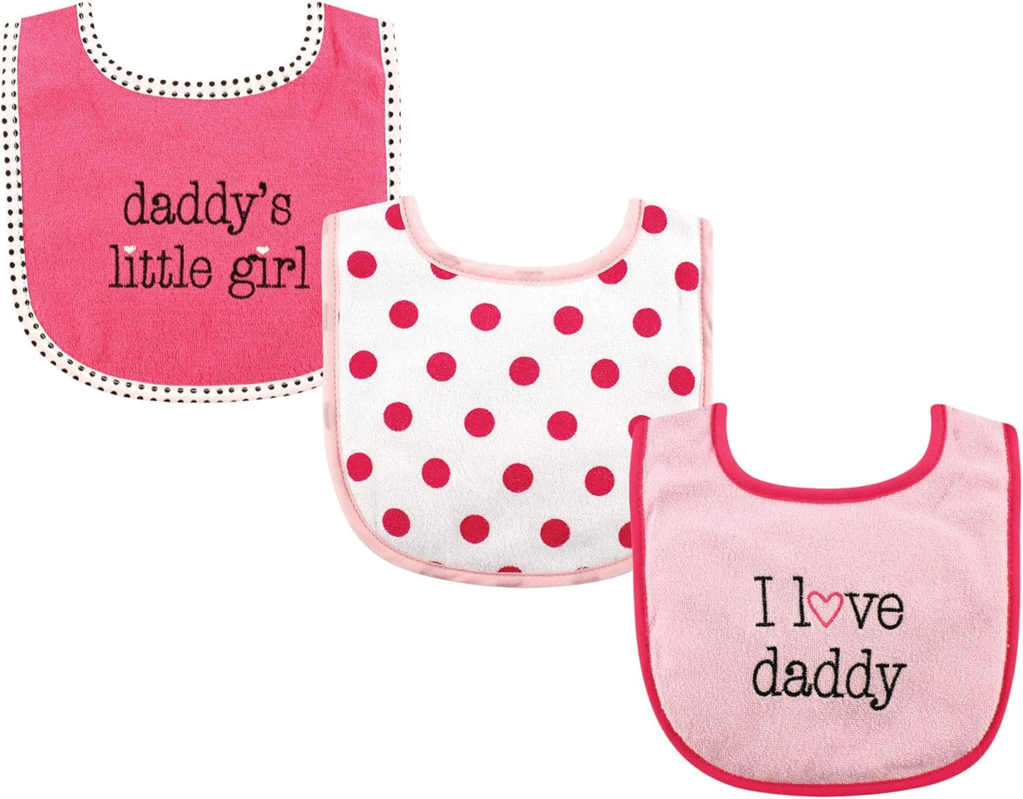 Luvable Friends Unisex Baby Cotton Terry Drooler Bibs with Fiber Filling