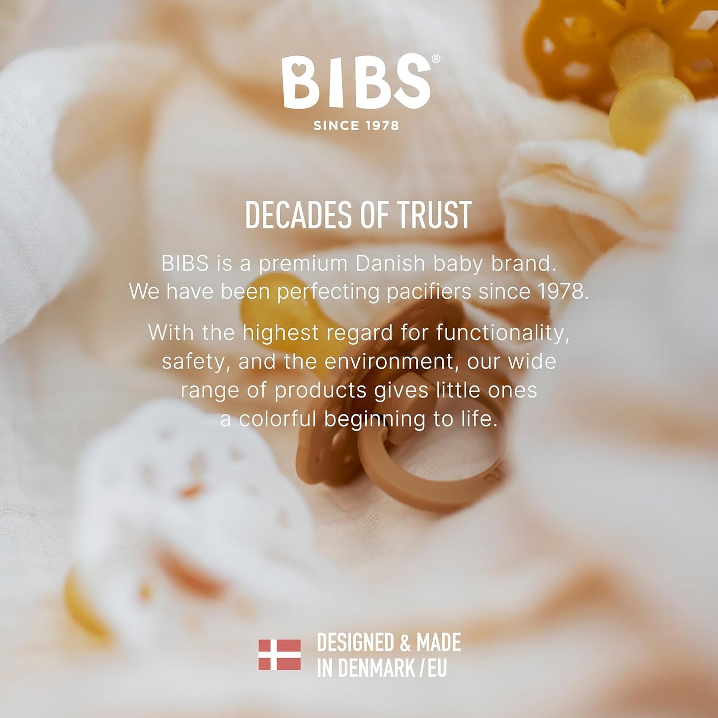BIBS Pacifiers 6-18 Months | Boheme Collection 2-Pack | BPA-Free Round Nipple | Made in Denmark | Dusty Pink/Elderberry Color Pacifier