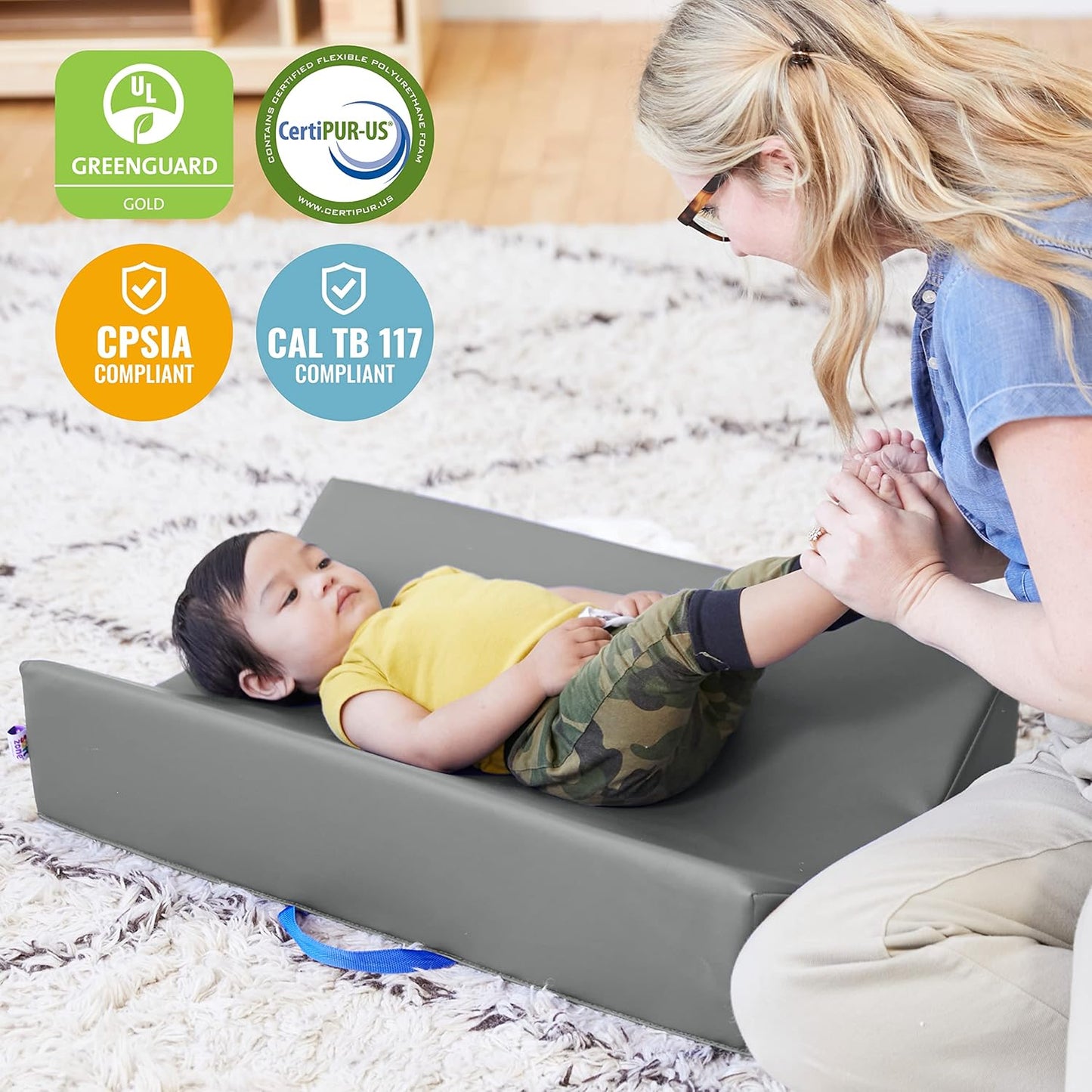 ECR4Kids SoftZone Baby Changing Pad, Baby Essentials, Grey