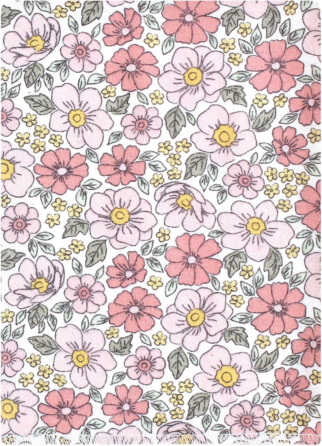 Luvable Friends Hudson Baby Flannel Burp Cloths 12pk, Pink Yellow Floral